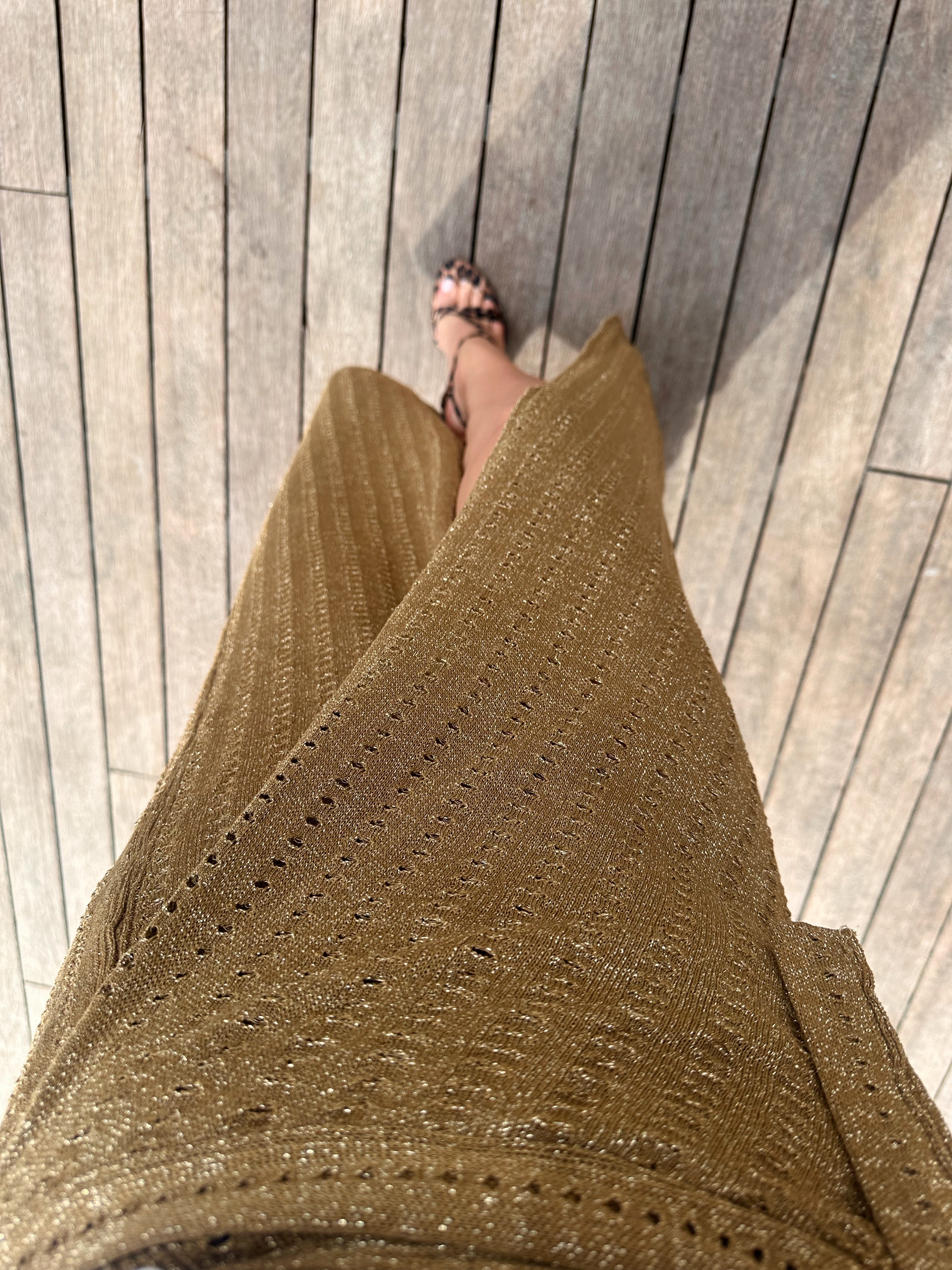 Bağlamalı Triko Etek