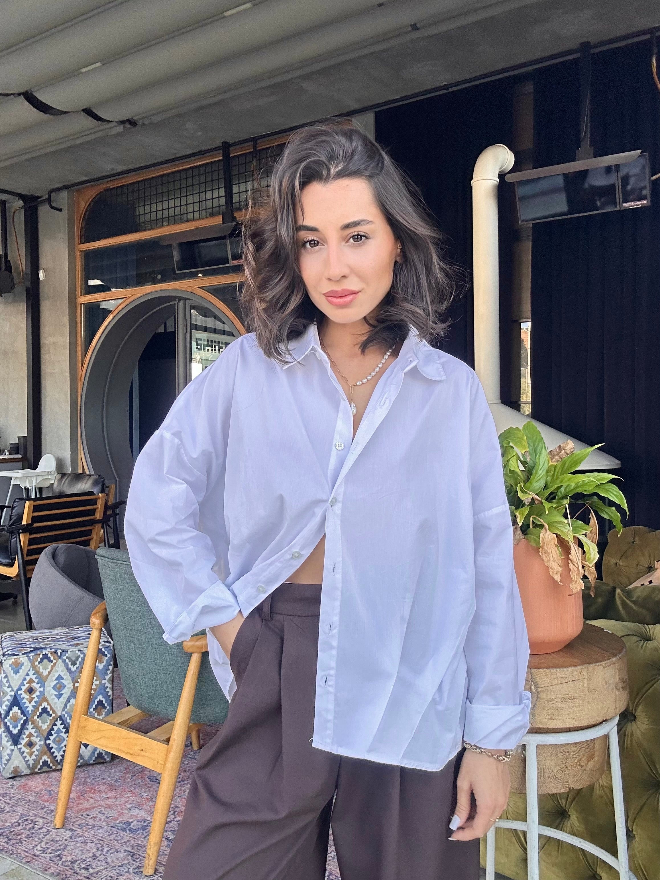 Urban Whıte Poplin Gömlek