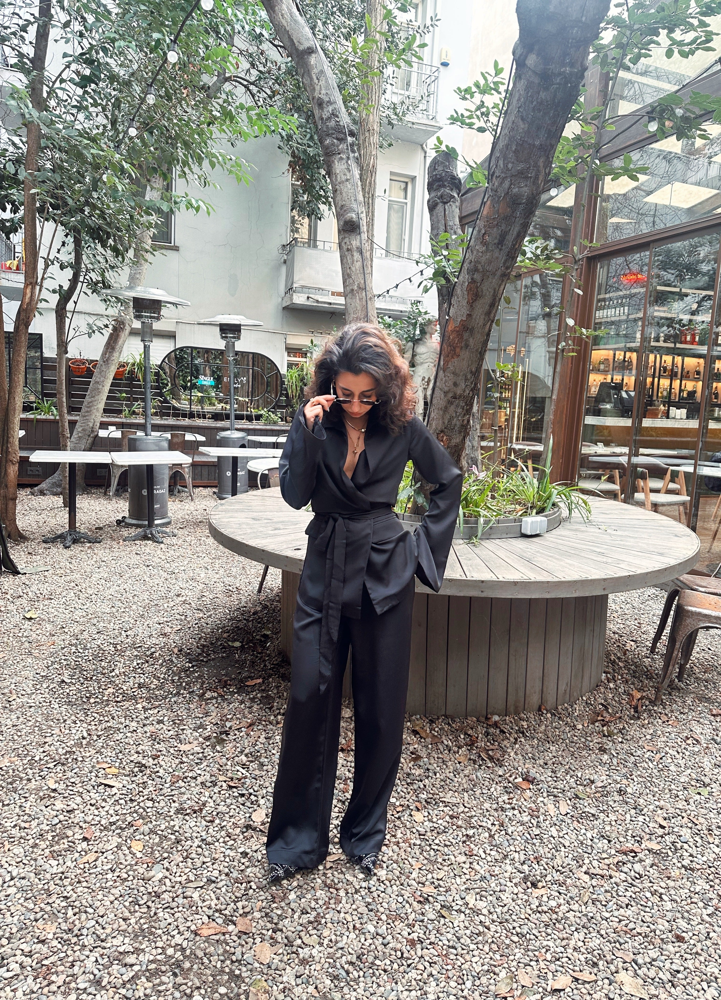 Saten Pantolon Takım