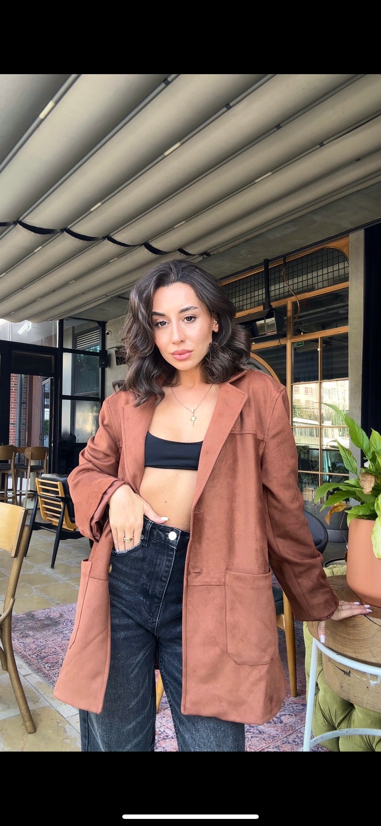 Urban Suede Blazer Ceket