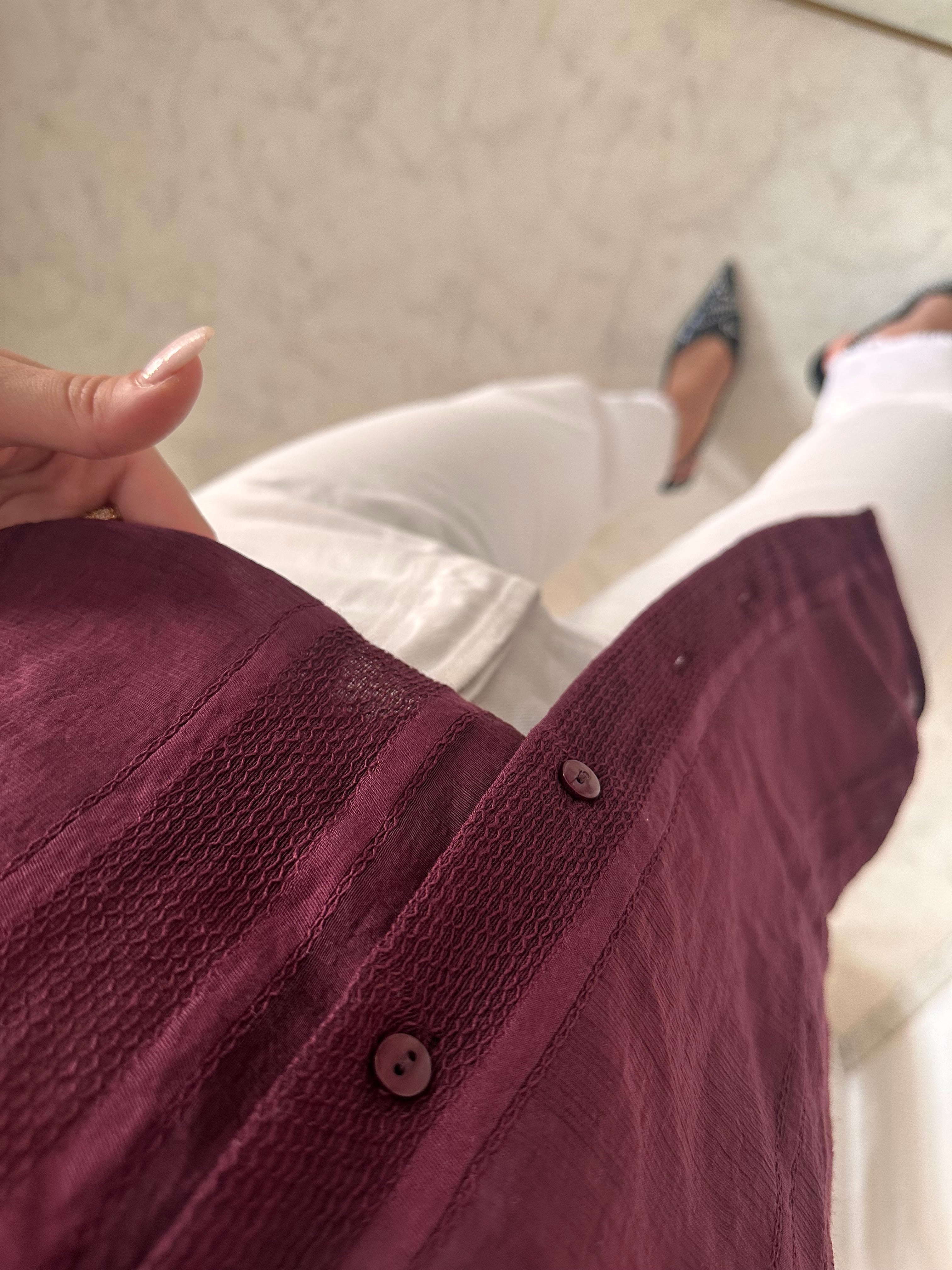 Oversize Şerit Detaylı Gömlek