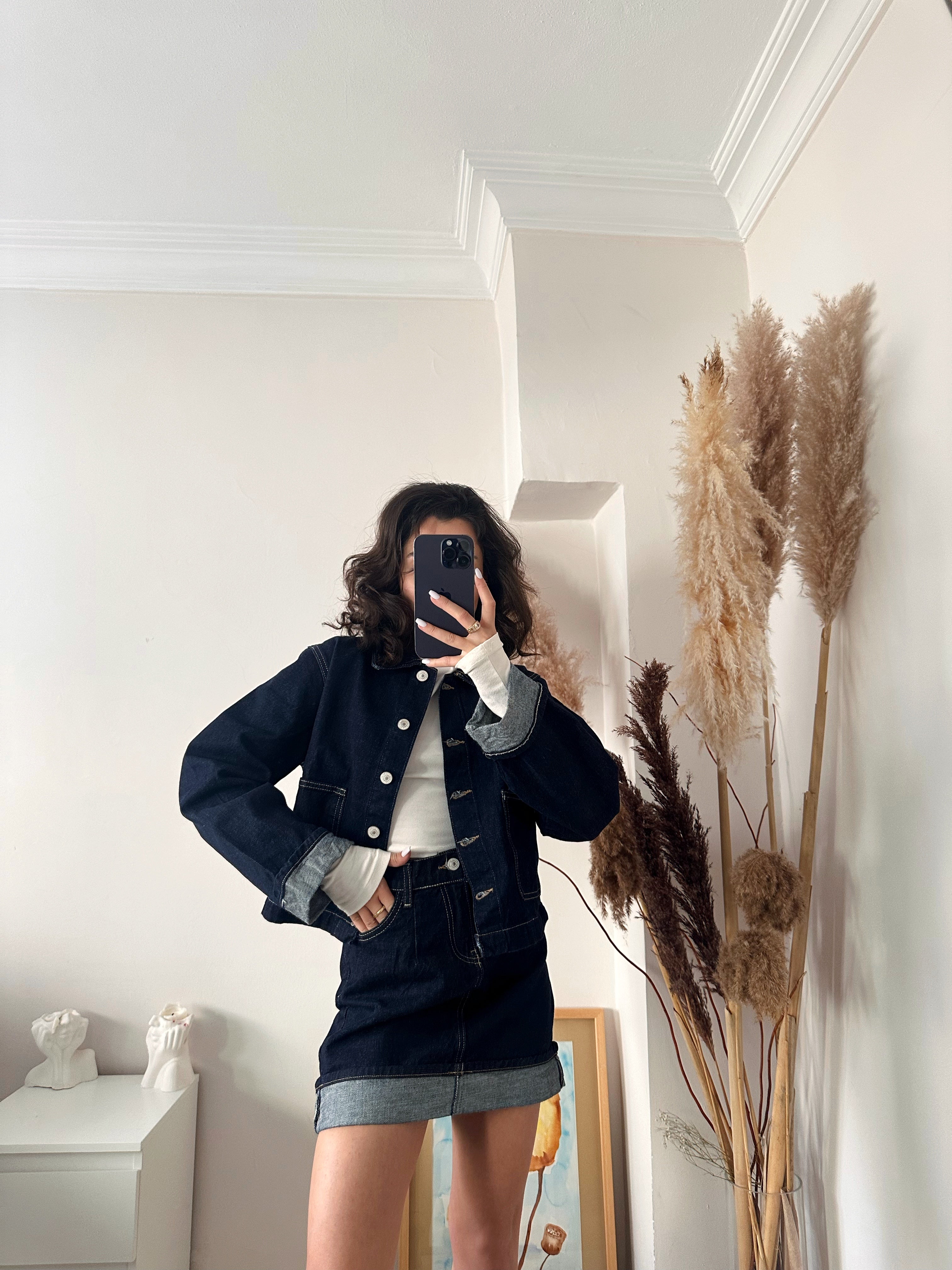 Ceket Etek Denım Takım