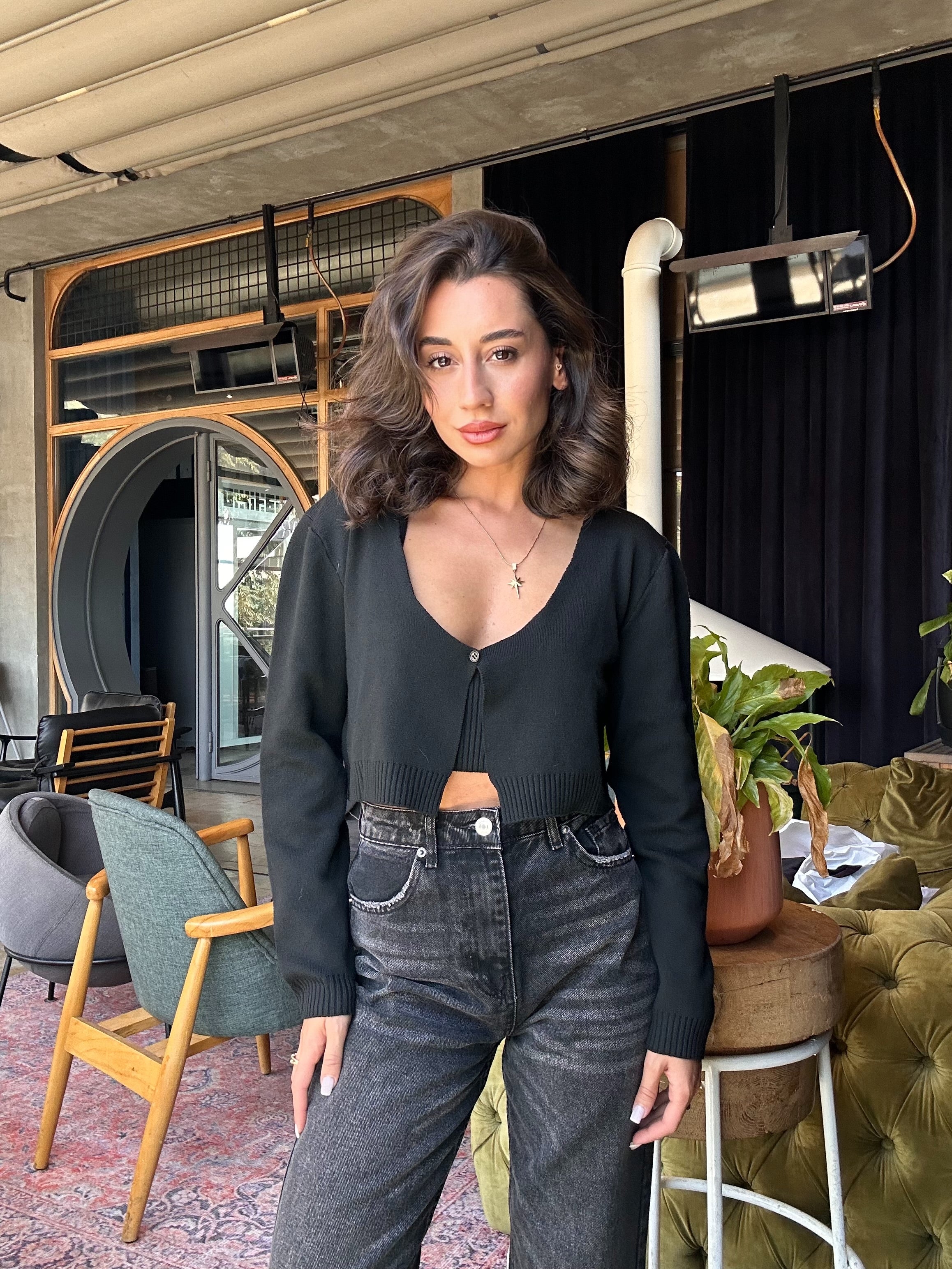 İkili Crop Hırka Takım