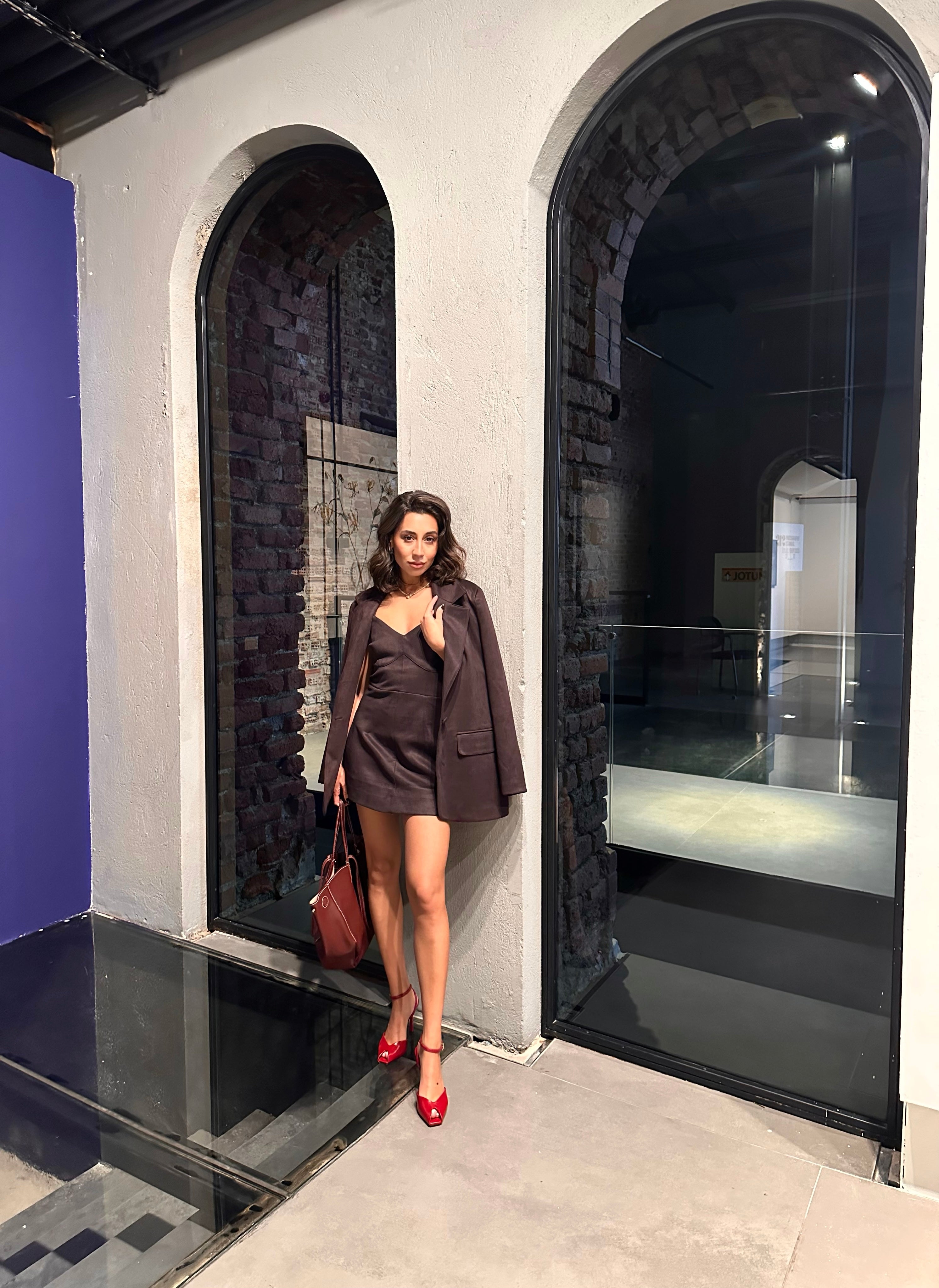 Noire Suede Ceket Elbise Takım