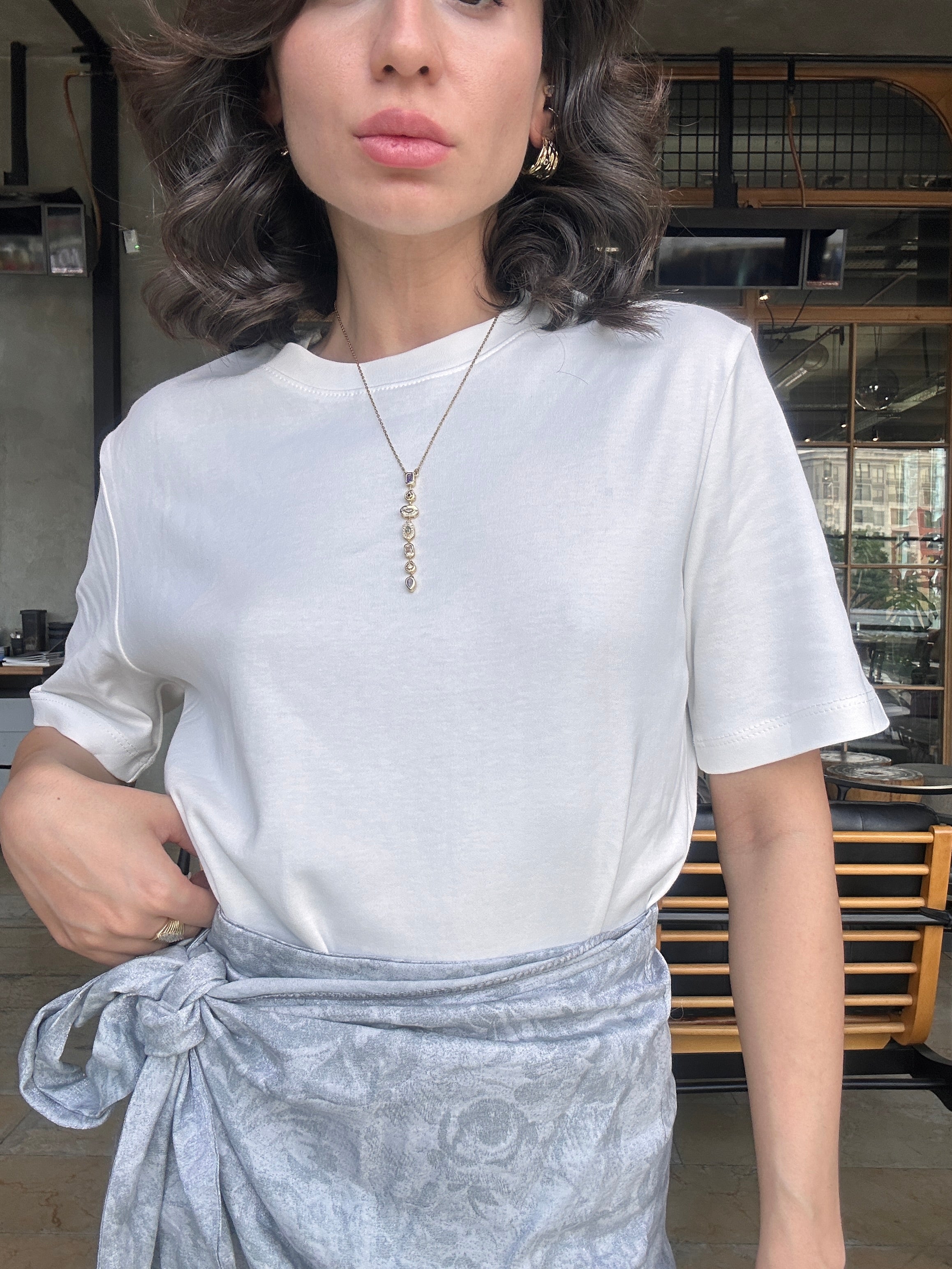 Bisiklet Yaka Basic T-Shirt