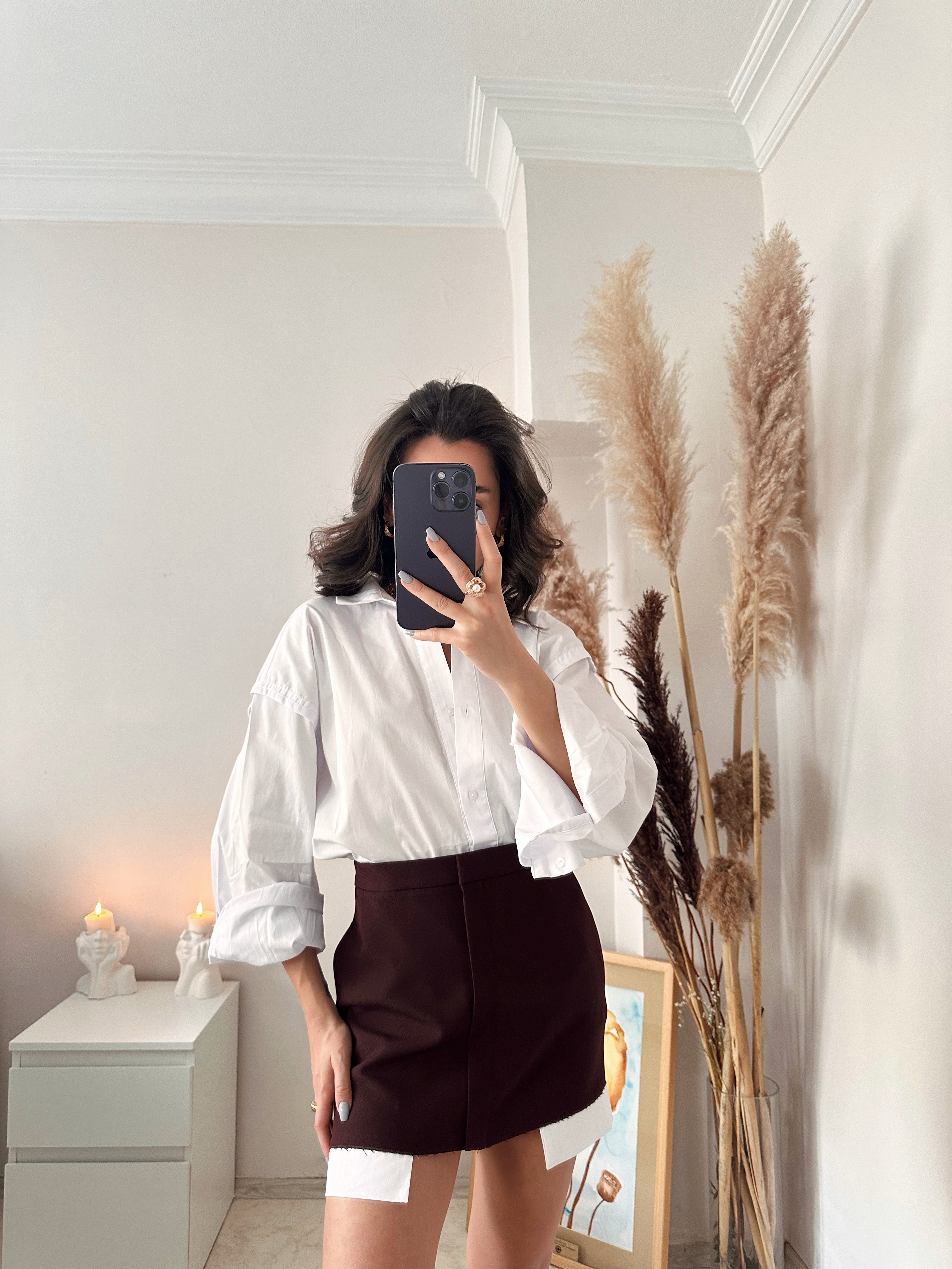 Önü Fermuarlı Etek