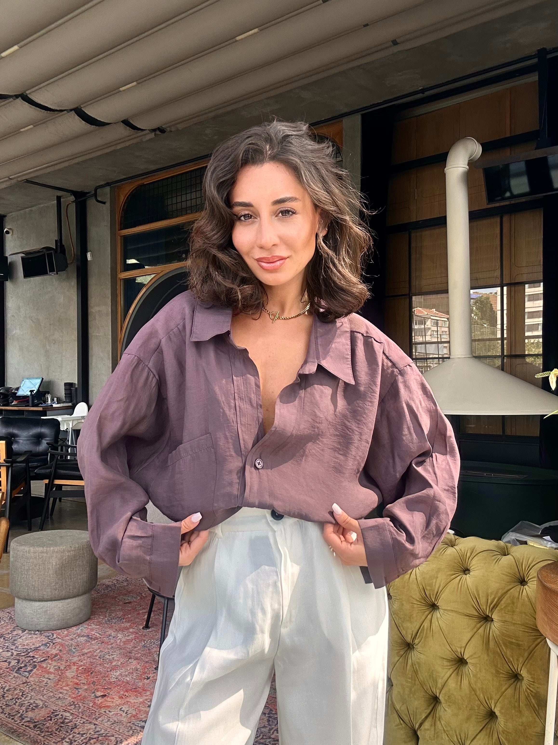 Cepli Oversize Gömlek