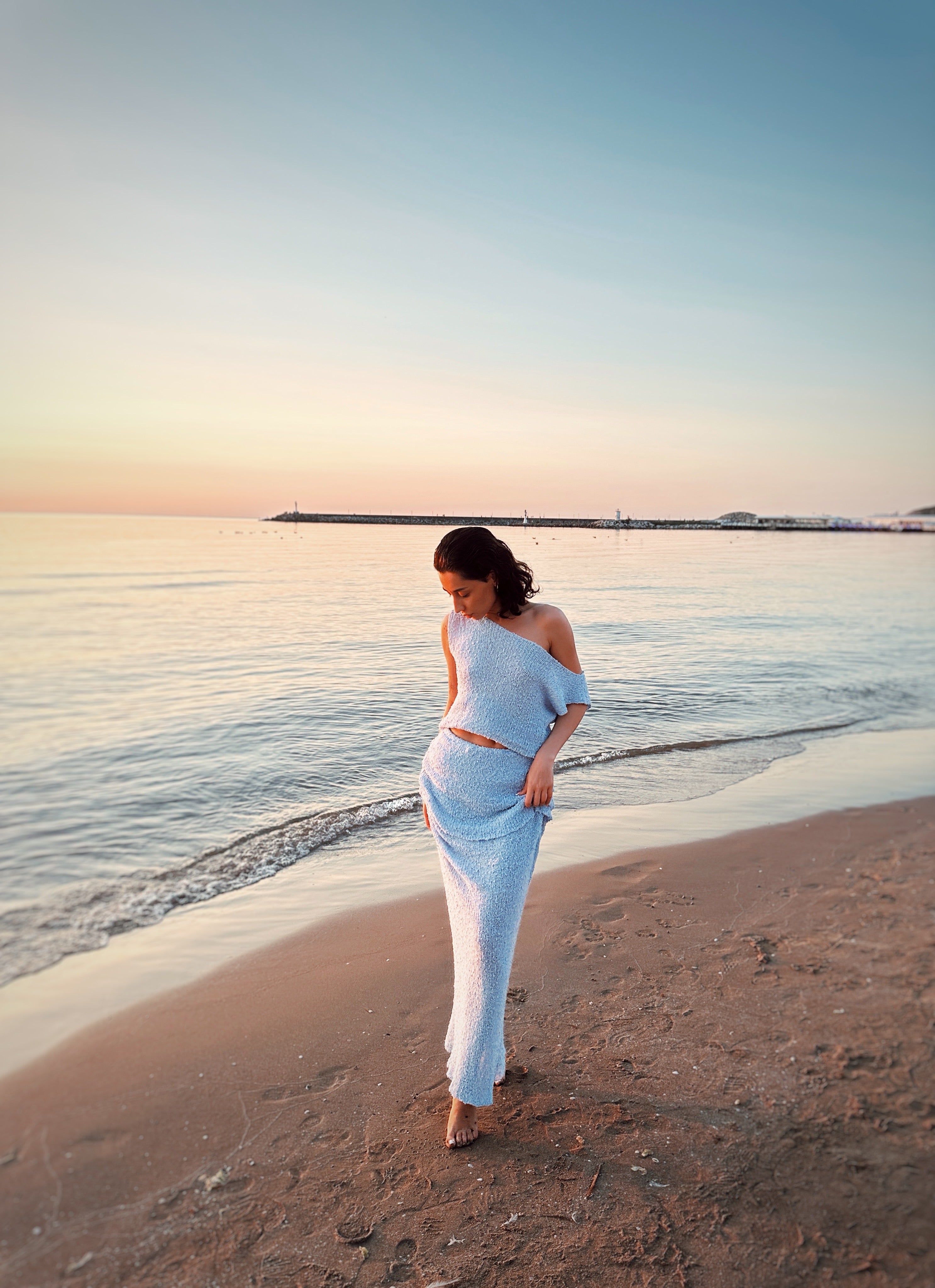 Dokulu Merserize Beach Etek Takımı💥