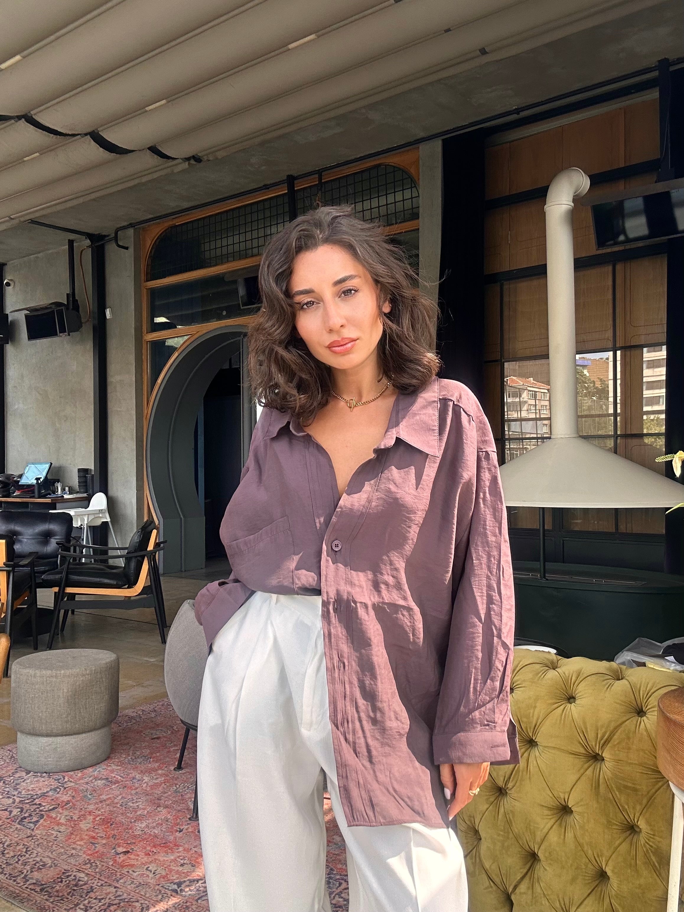 Cepli Oversize Gömlek