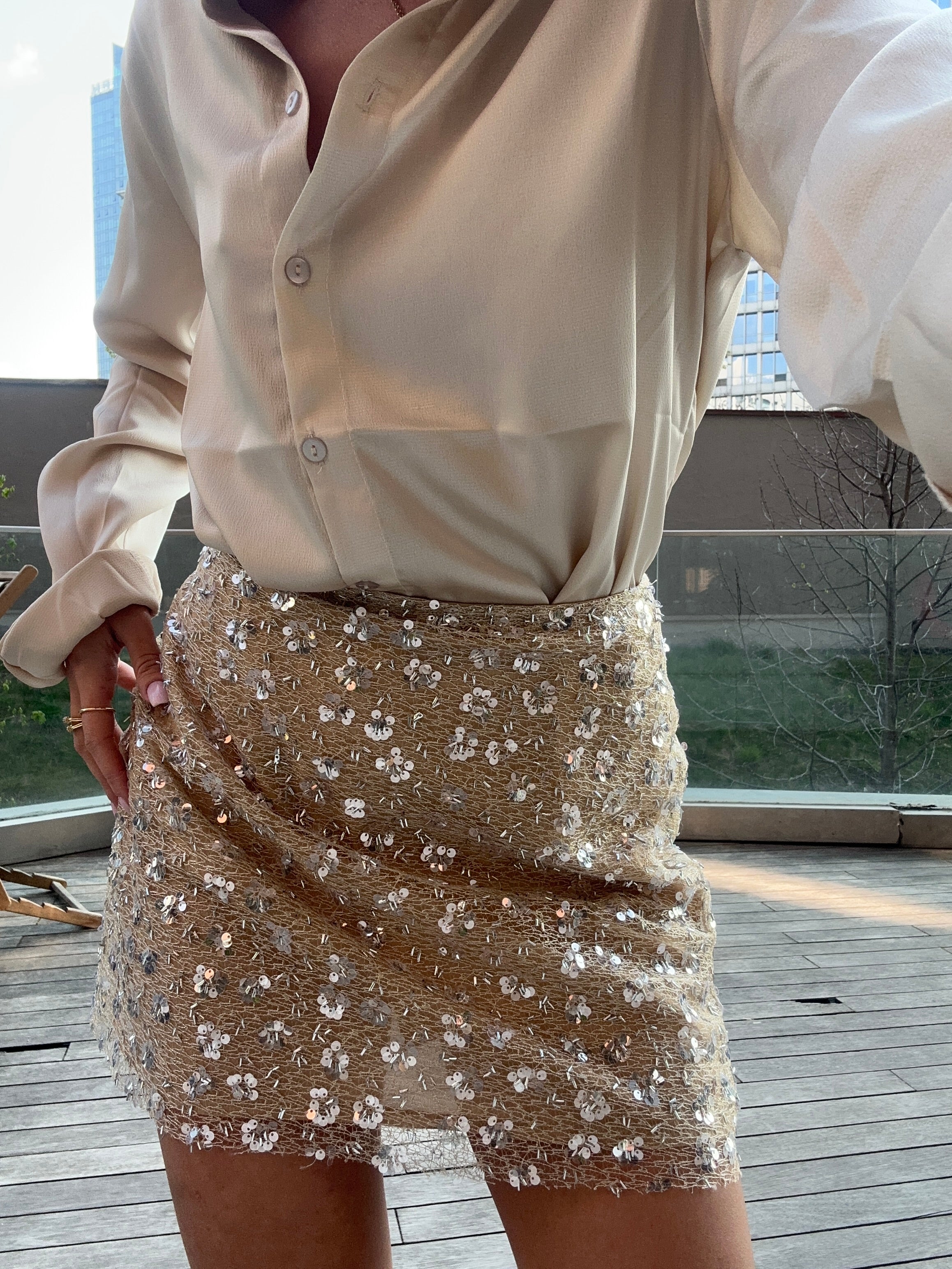 Tasarım Taşlı Etek