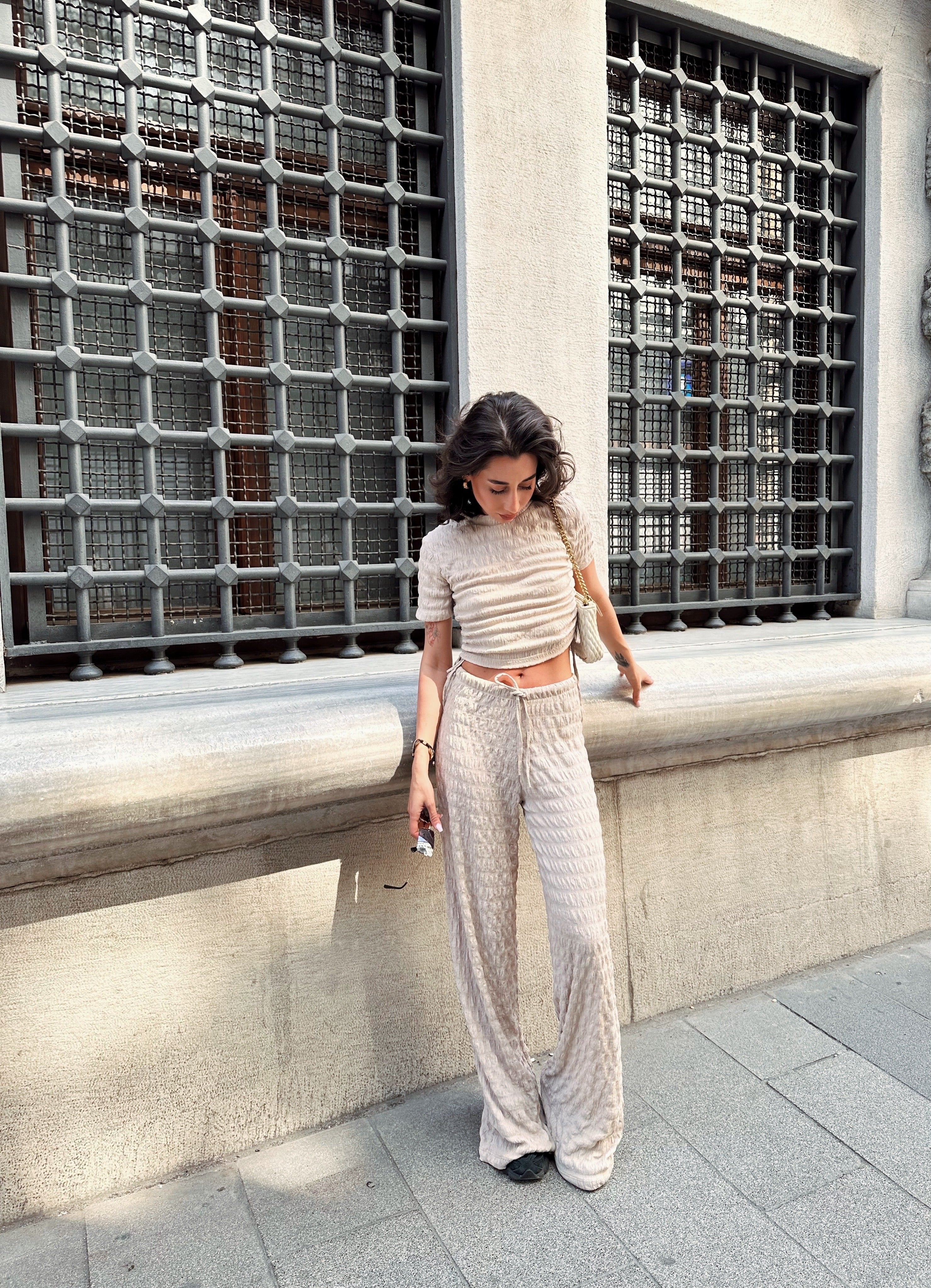 Dokulu Pantolon Takım