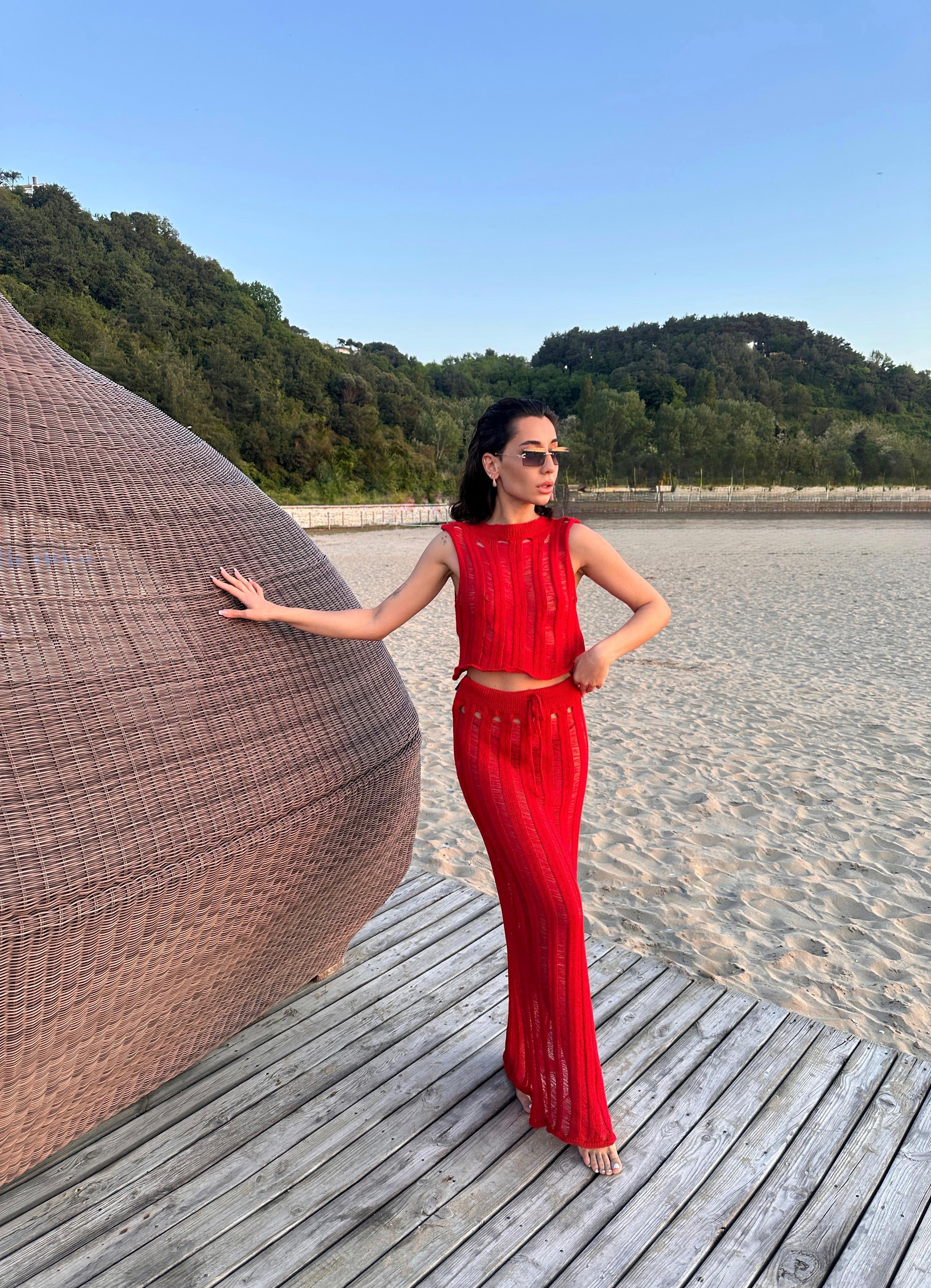 Tasarım Ajurlu Etek Takım