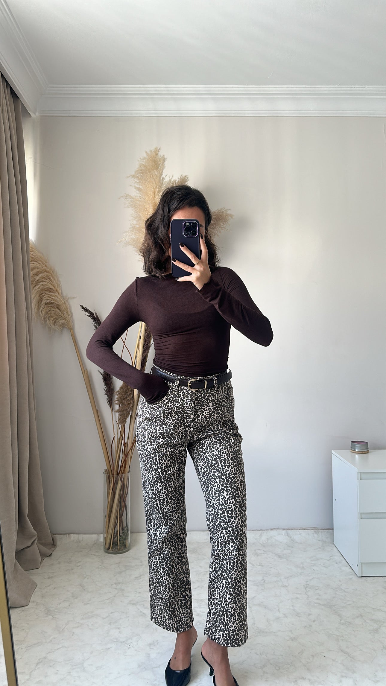 Orj. Marka Leopar Desenli Pantolon