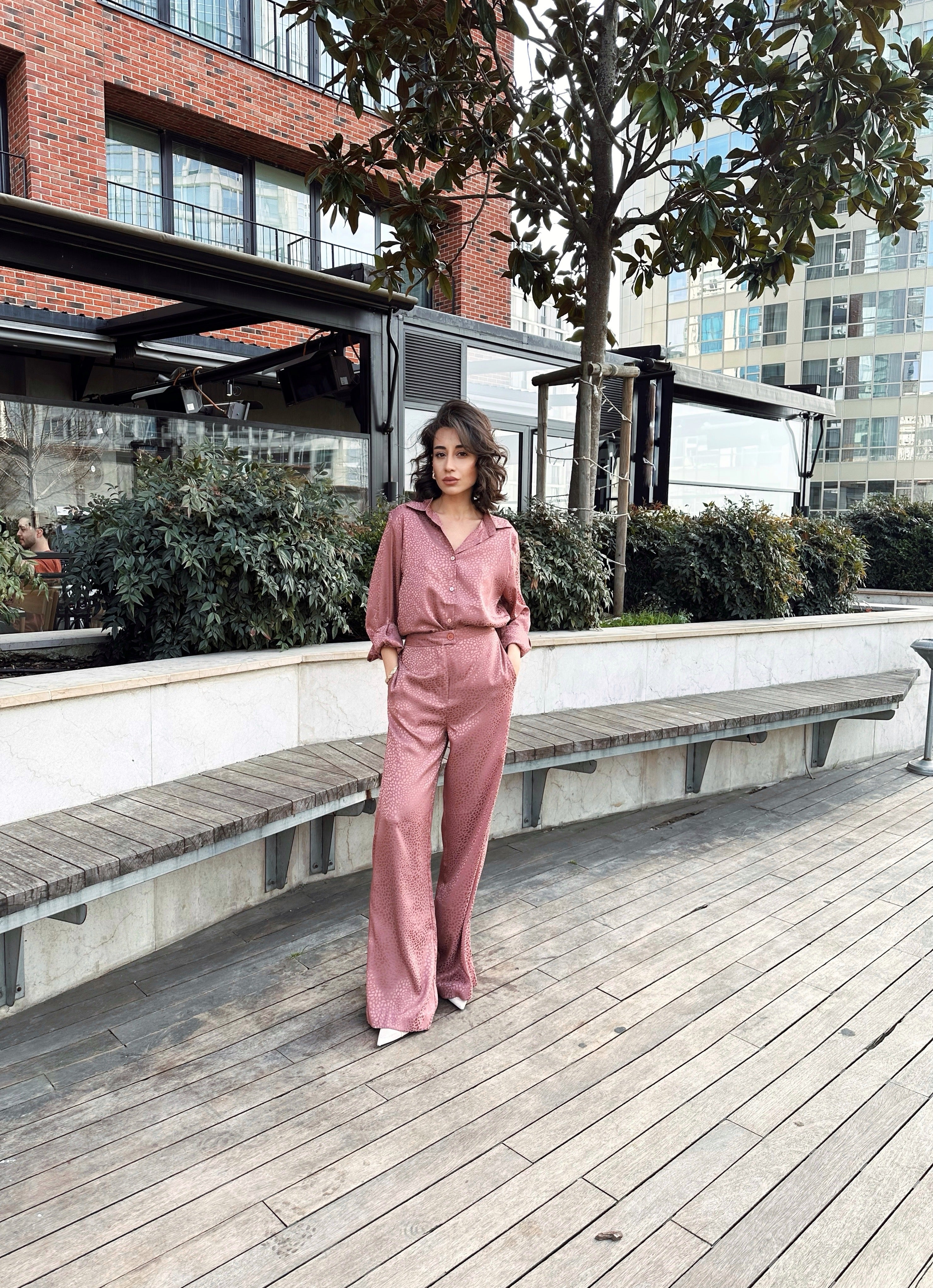 Saten Pantolon Takım