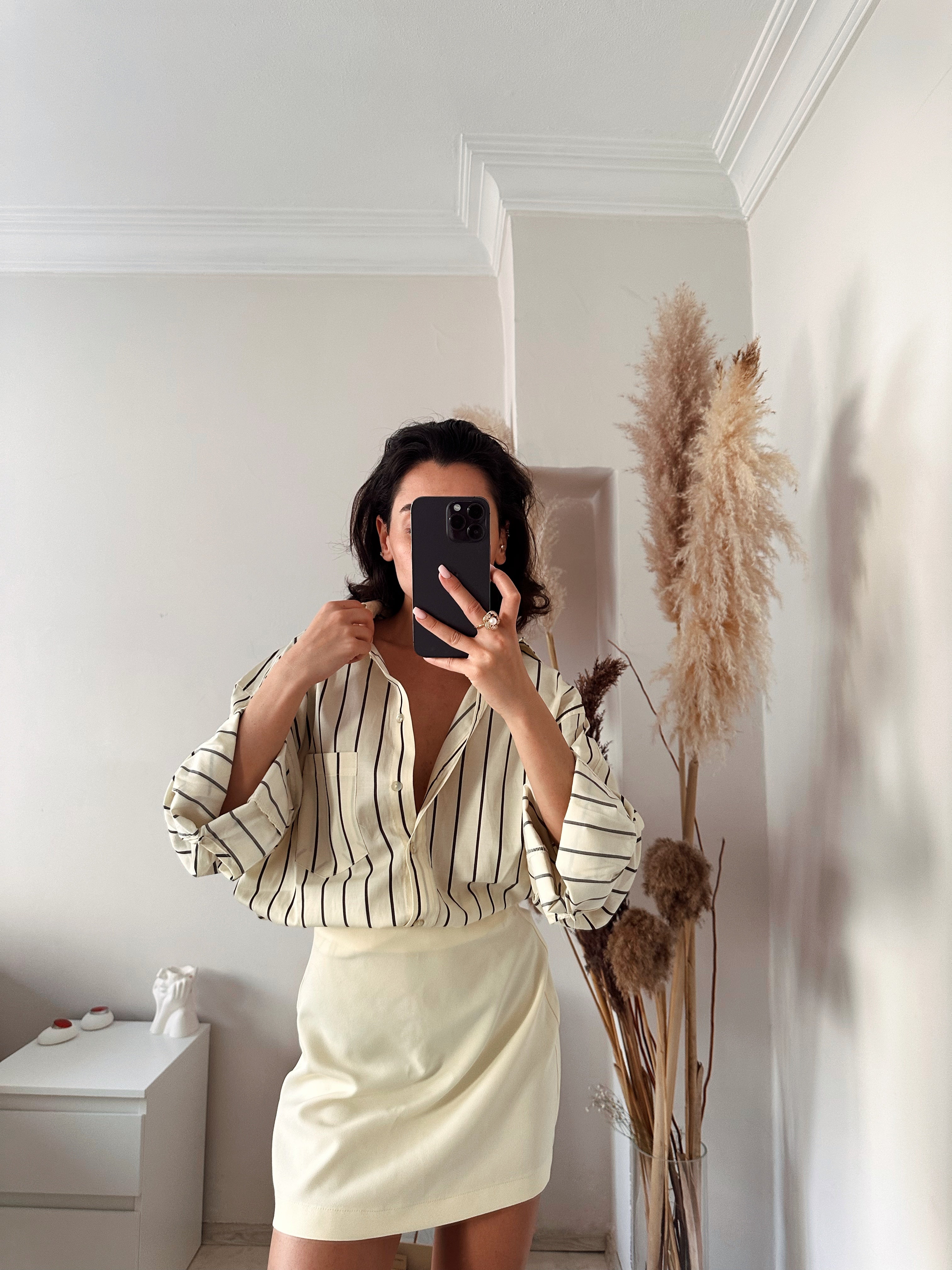 Çizgili Oversize Gömlek