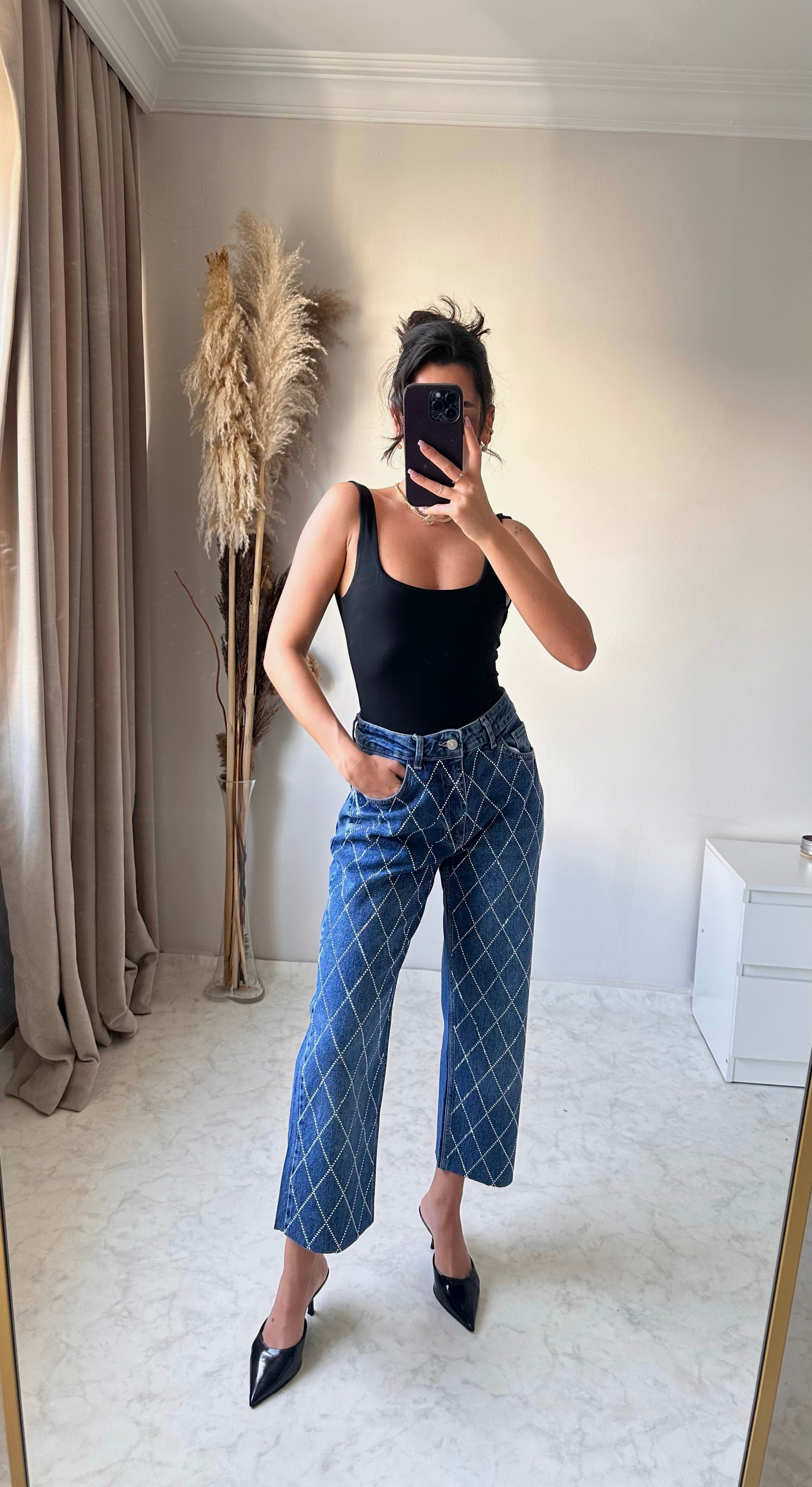 Taşlı Straıght Jean