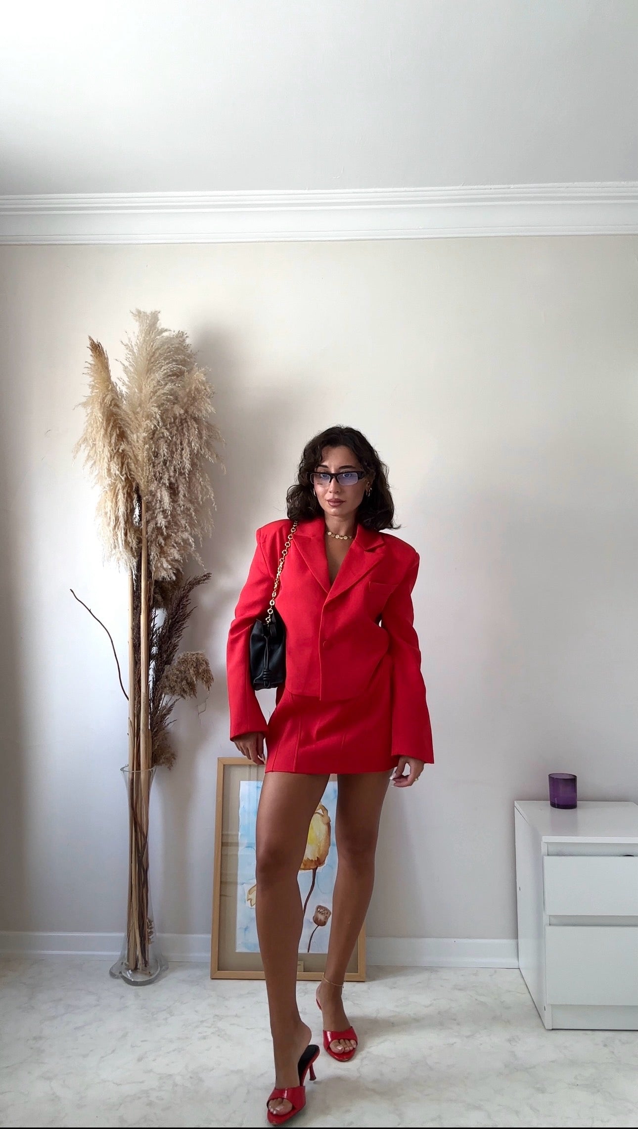 Maison Crop Blazer Takım