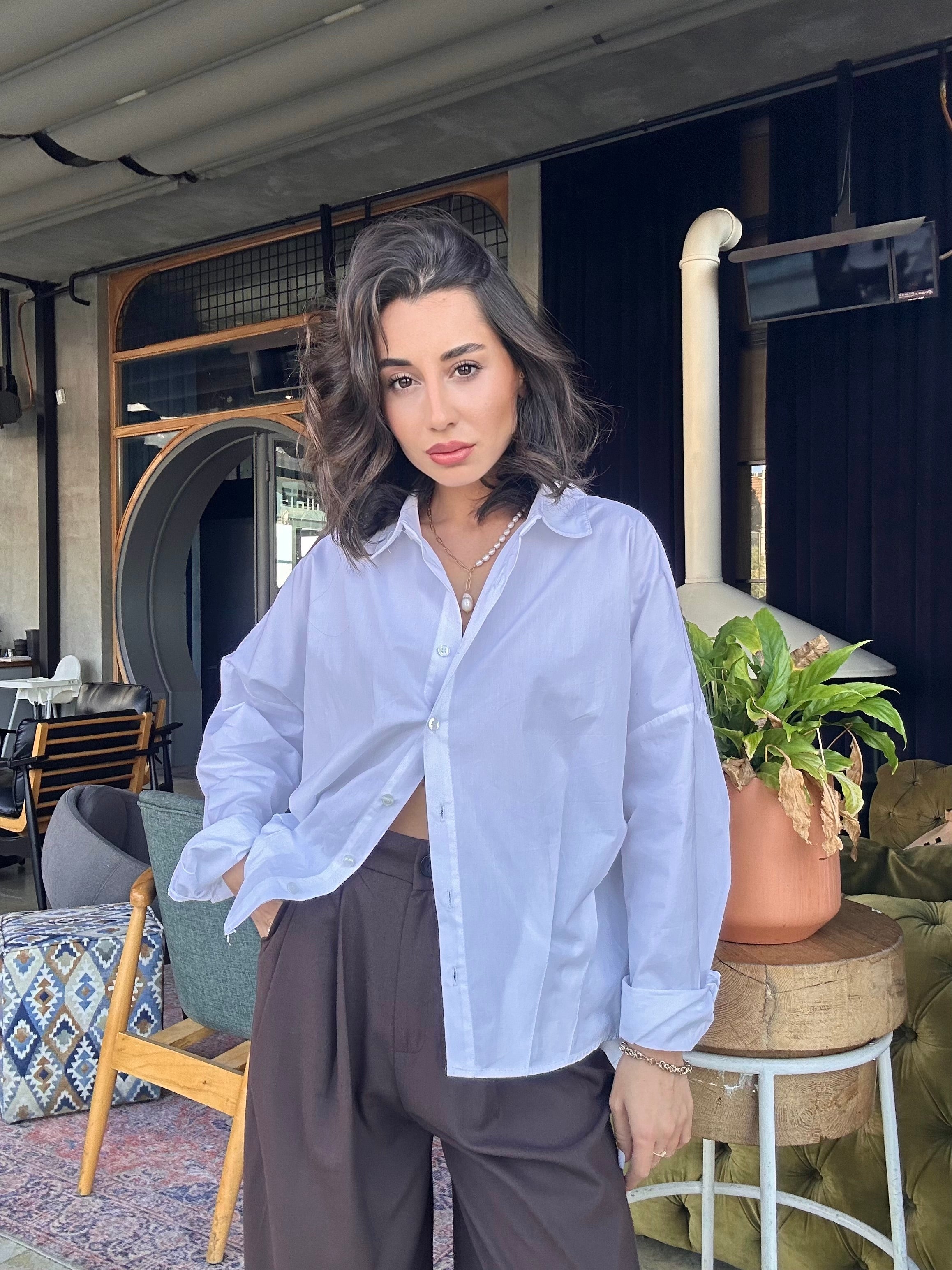 Urban Whıte Poplin Gömlek