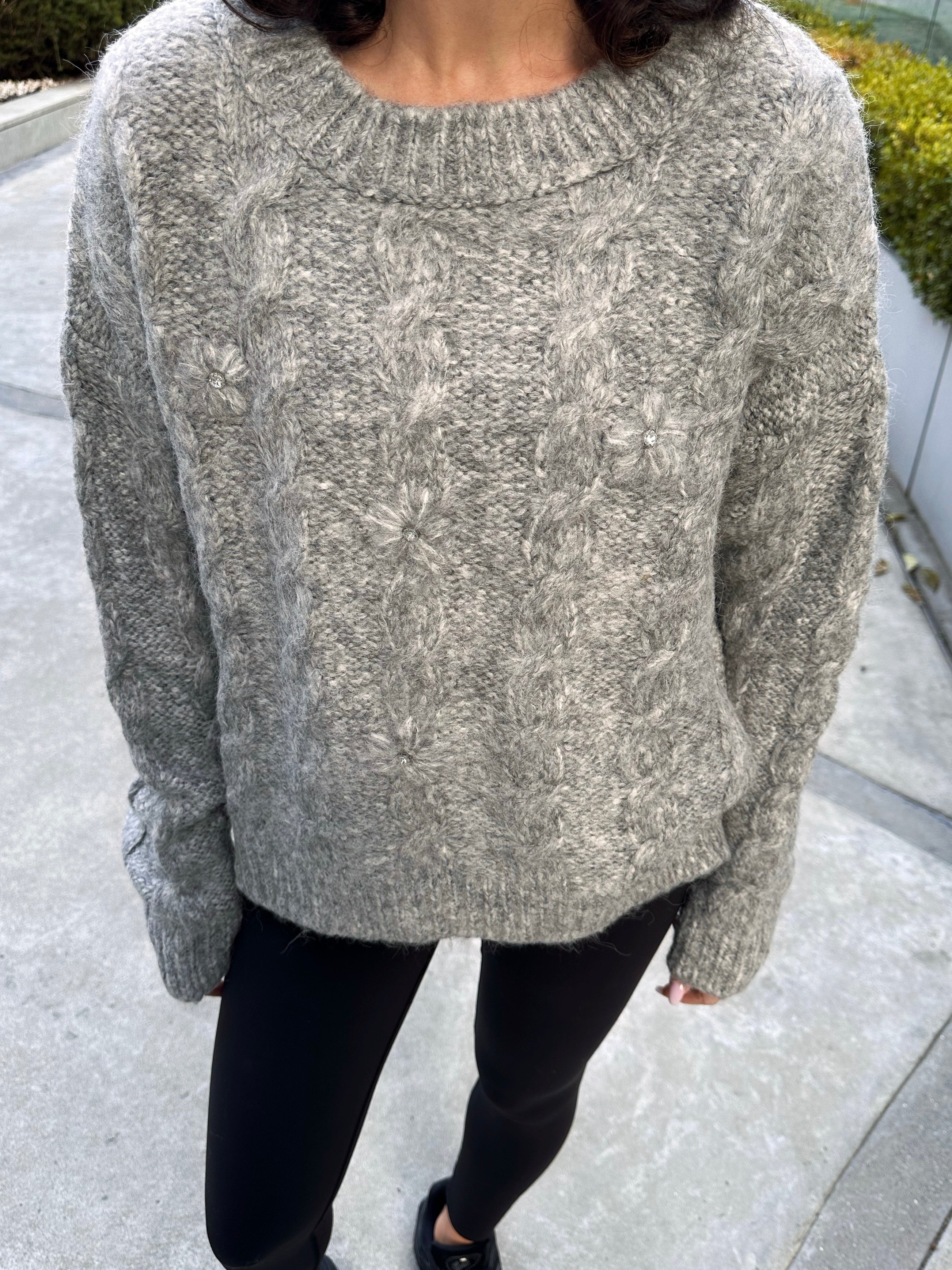 Örgü Taş Detaylı Kazak