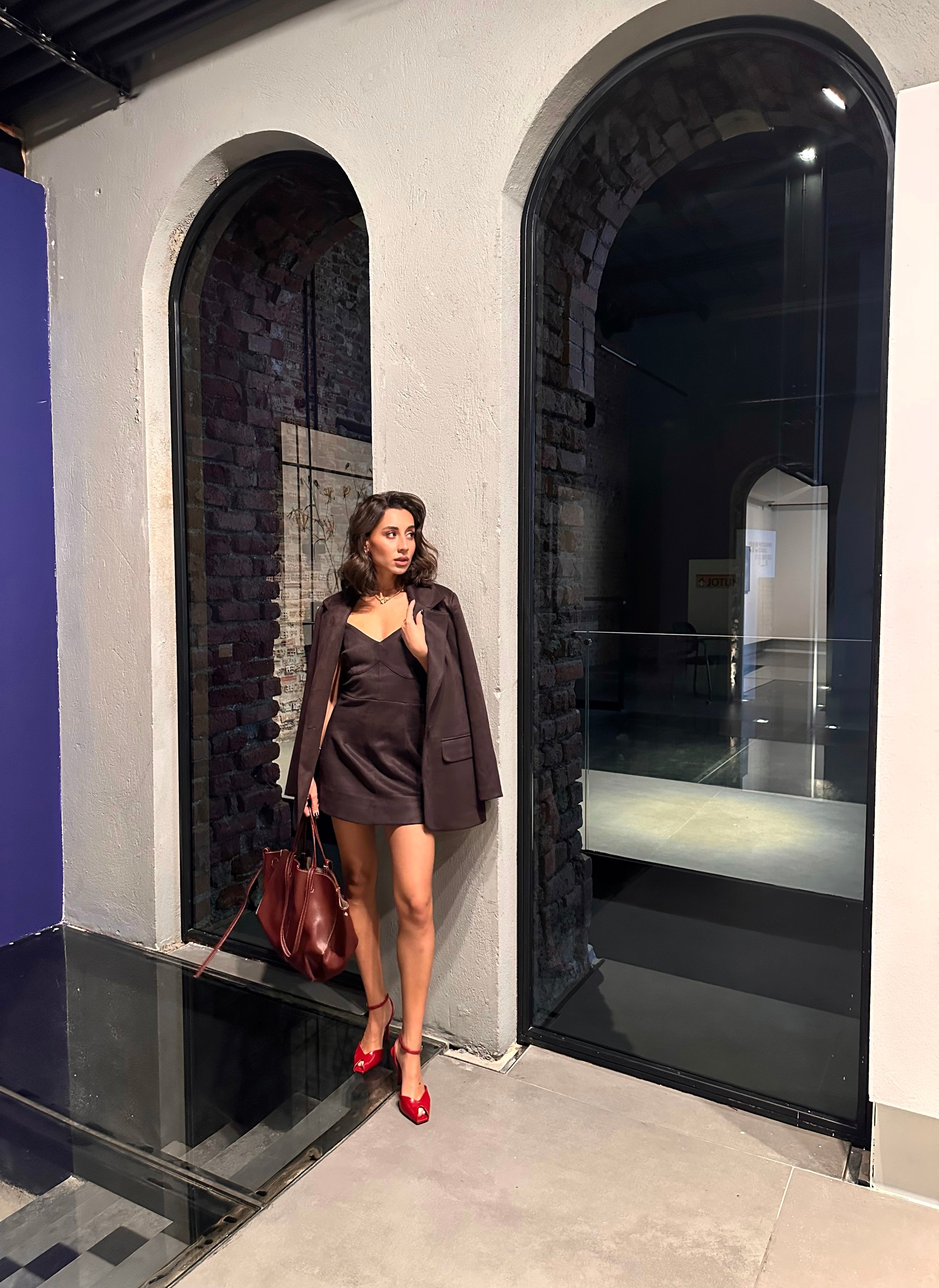 Noire Suede Ceket Elbise Takım