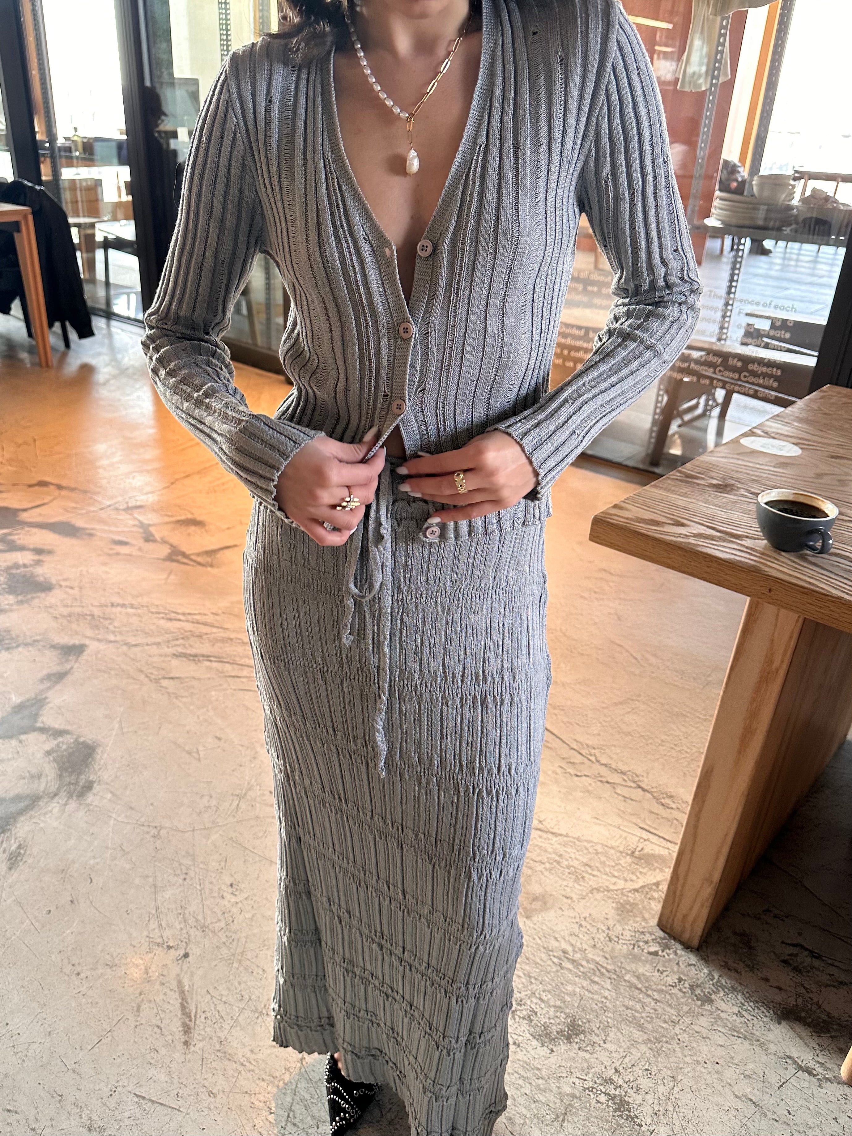 Triko Hırka Etek Takım