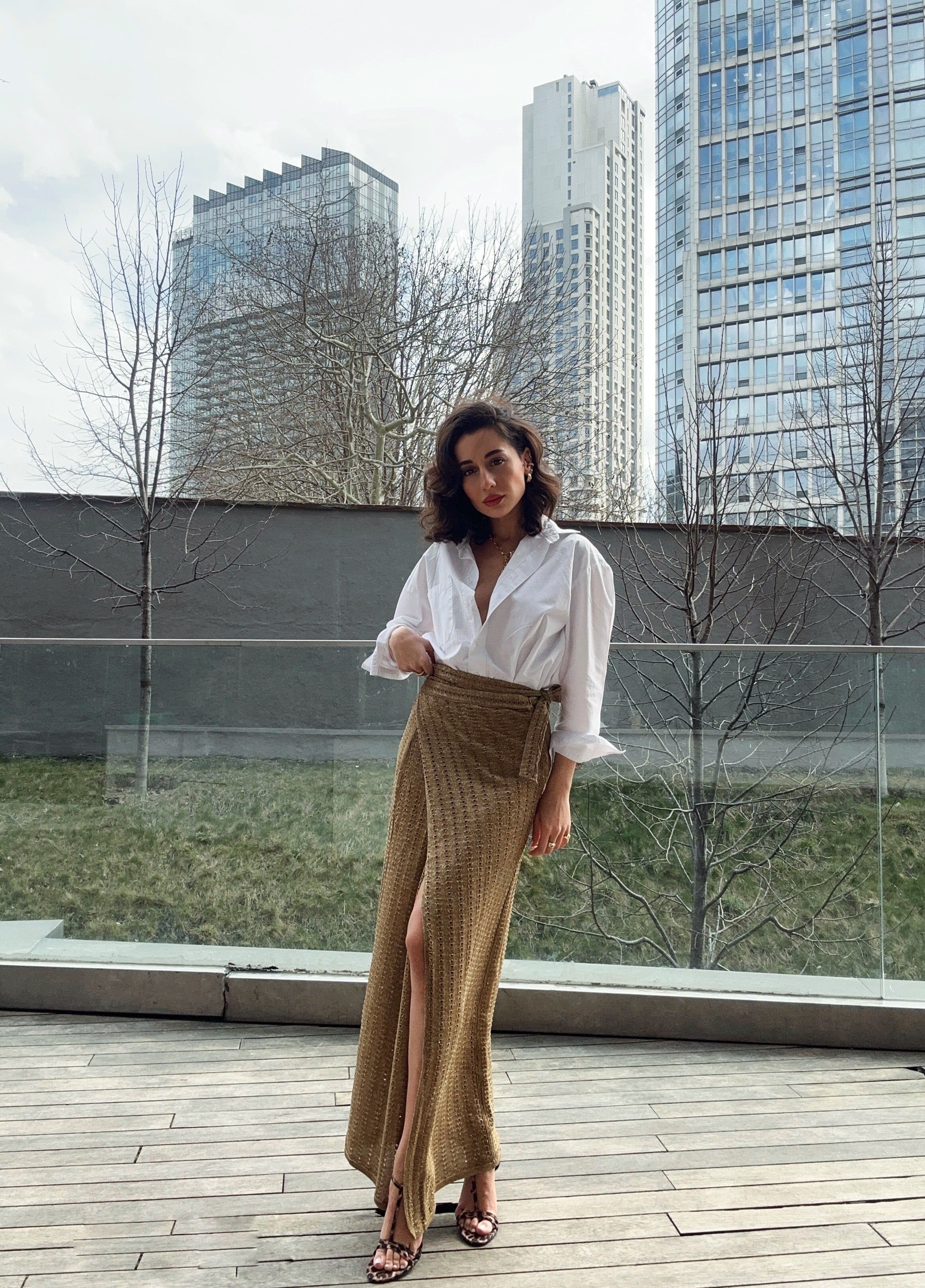 Bağlamalı Triko Etek