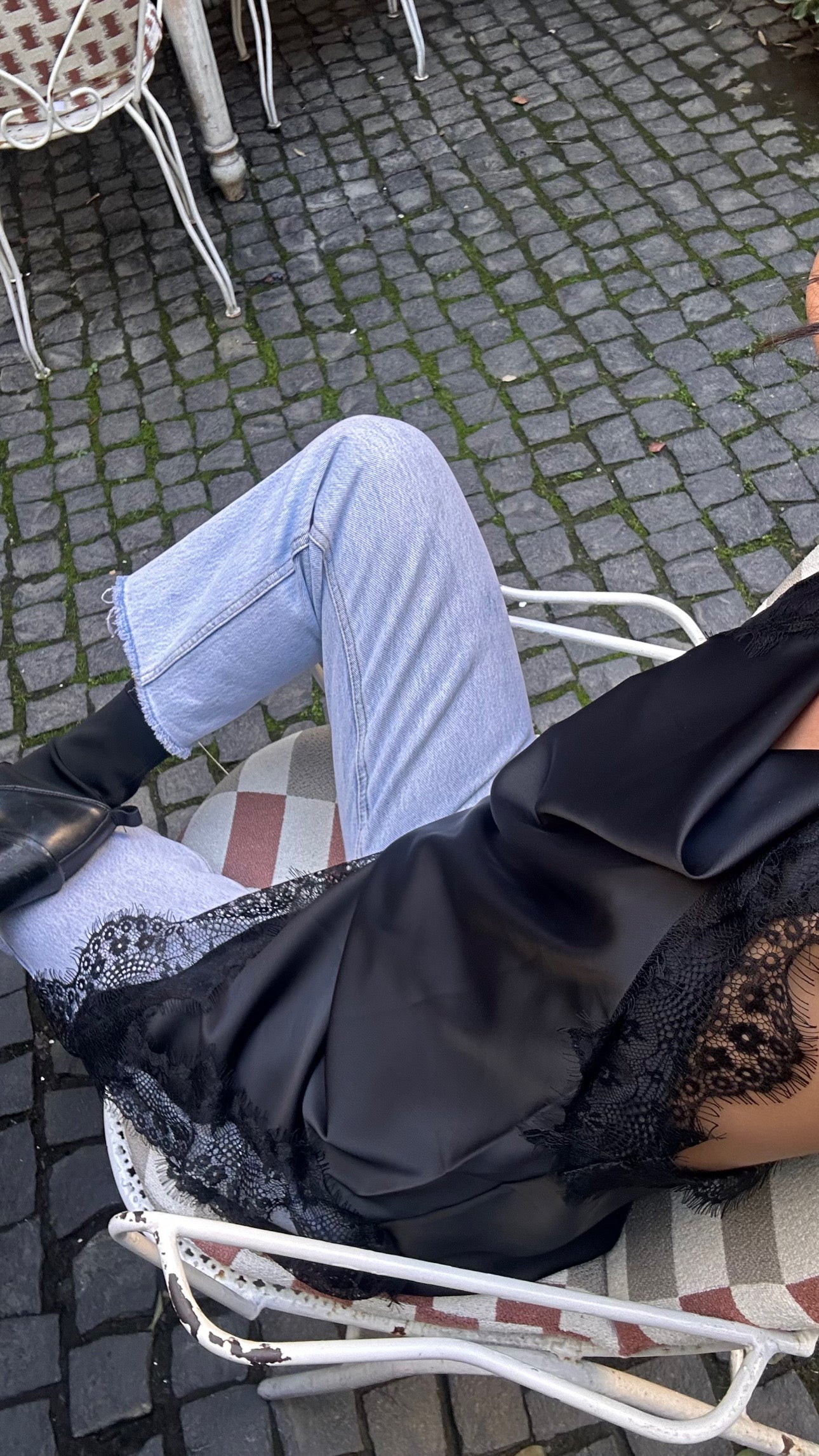 Tasarım Dantel Saten Bluz