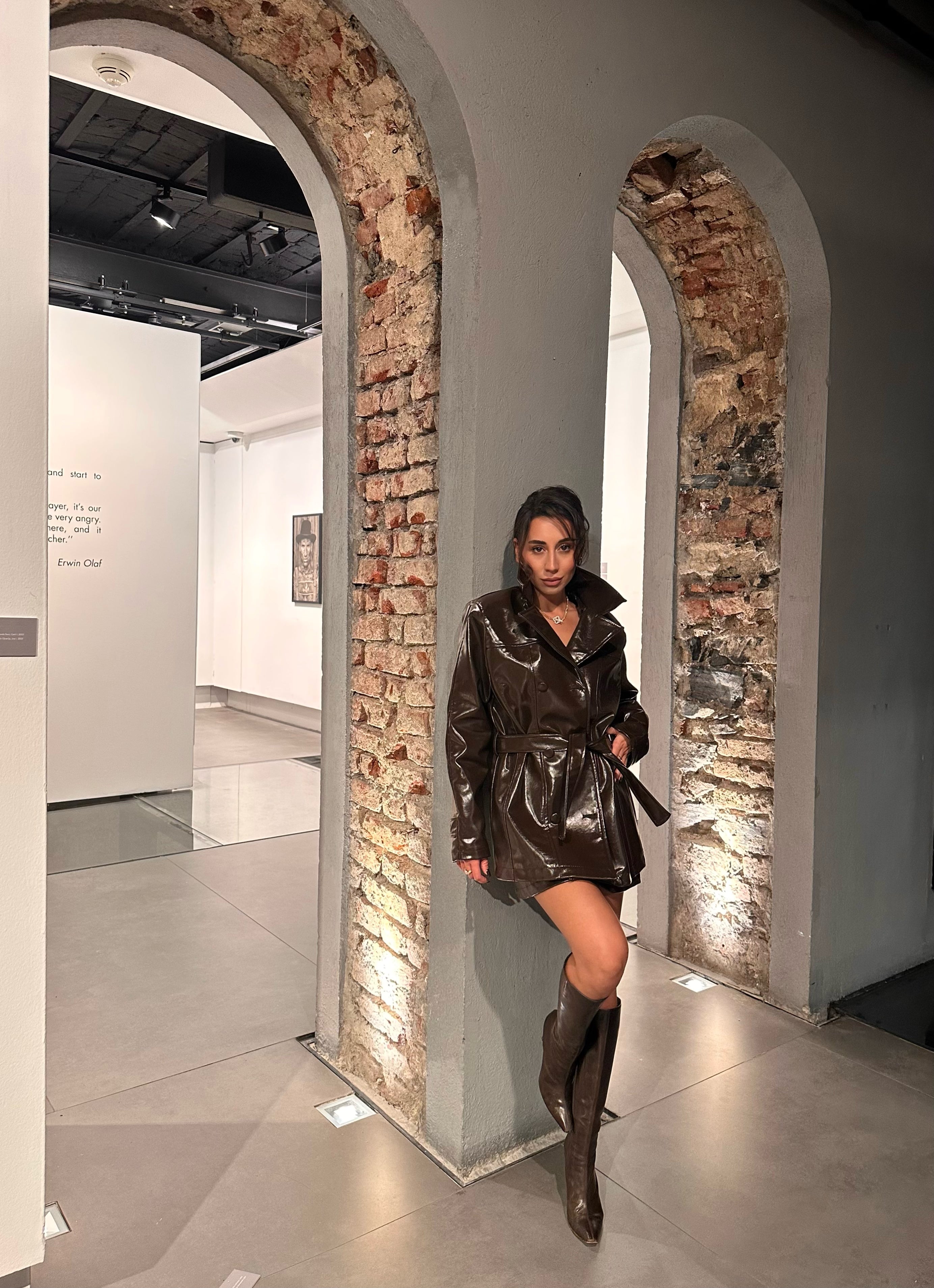 LUMEN Deri Ceket Etek Takım