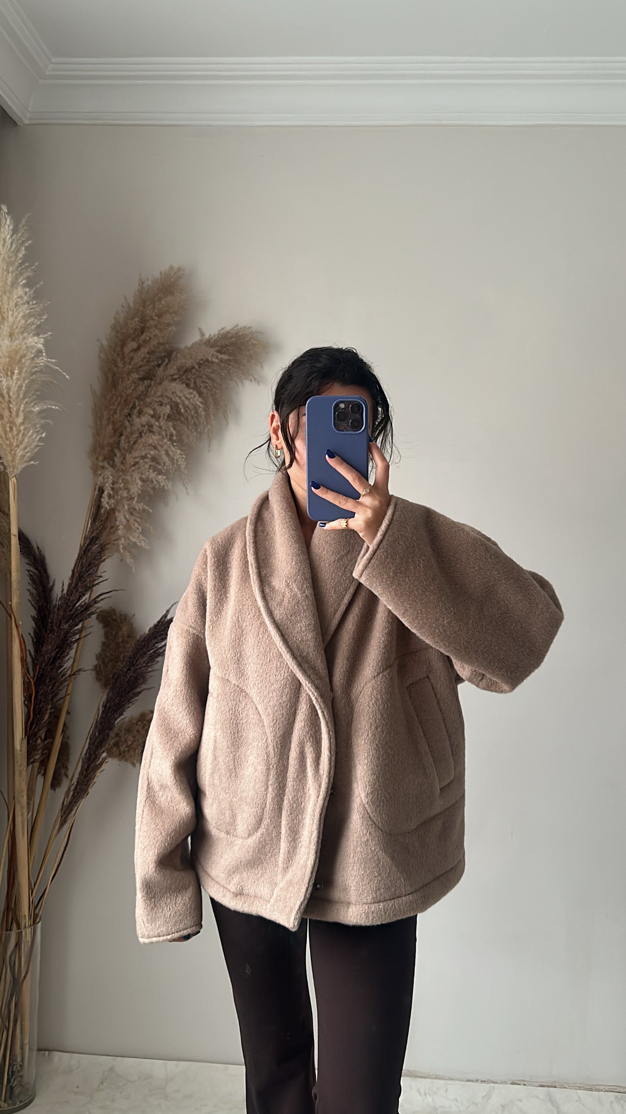 Şal Yaka Yün Kaban