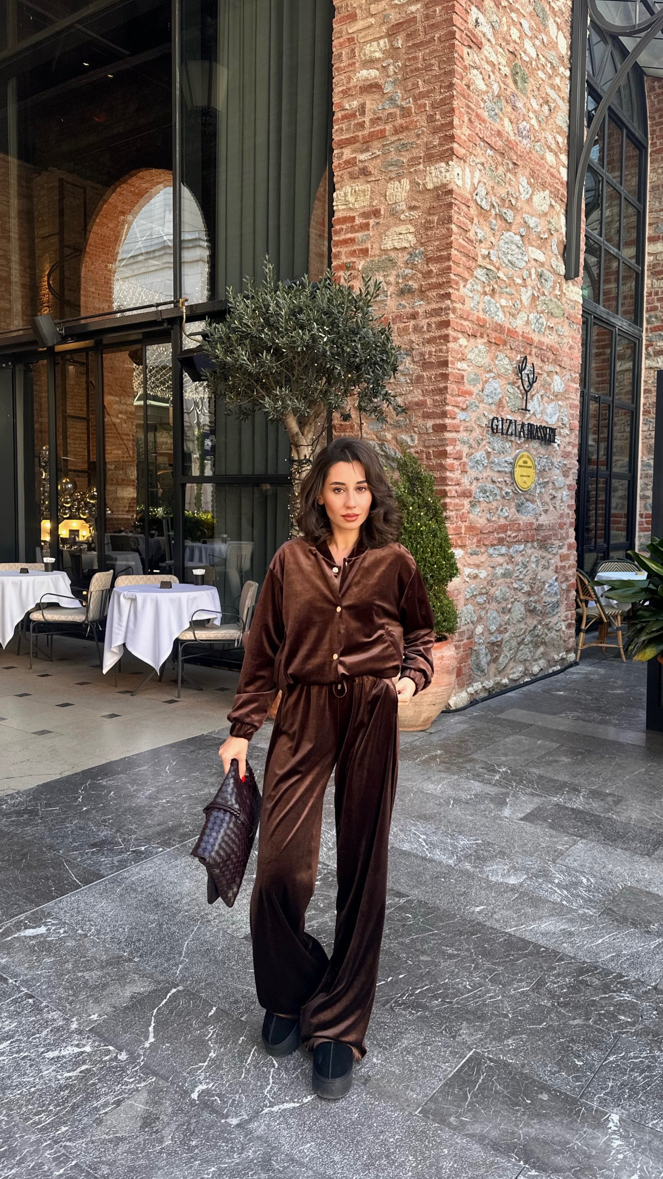 Bomber Ceket Kadife Takım