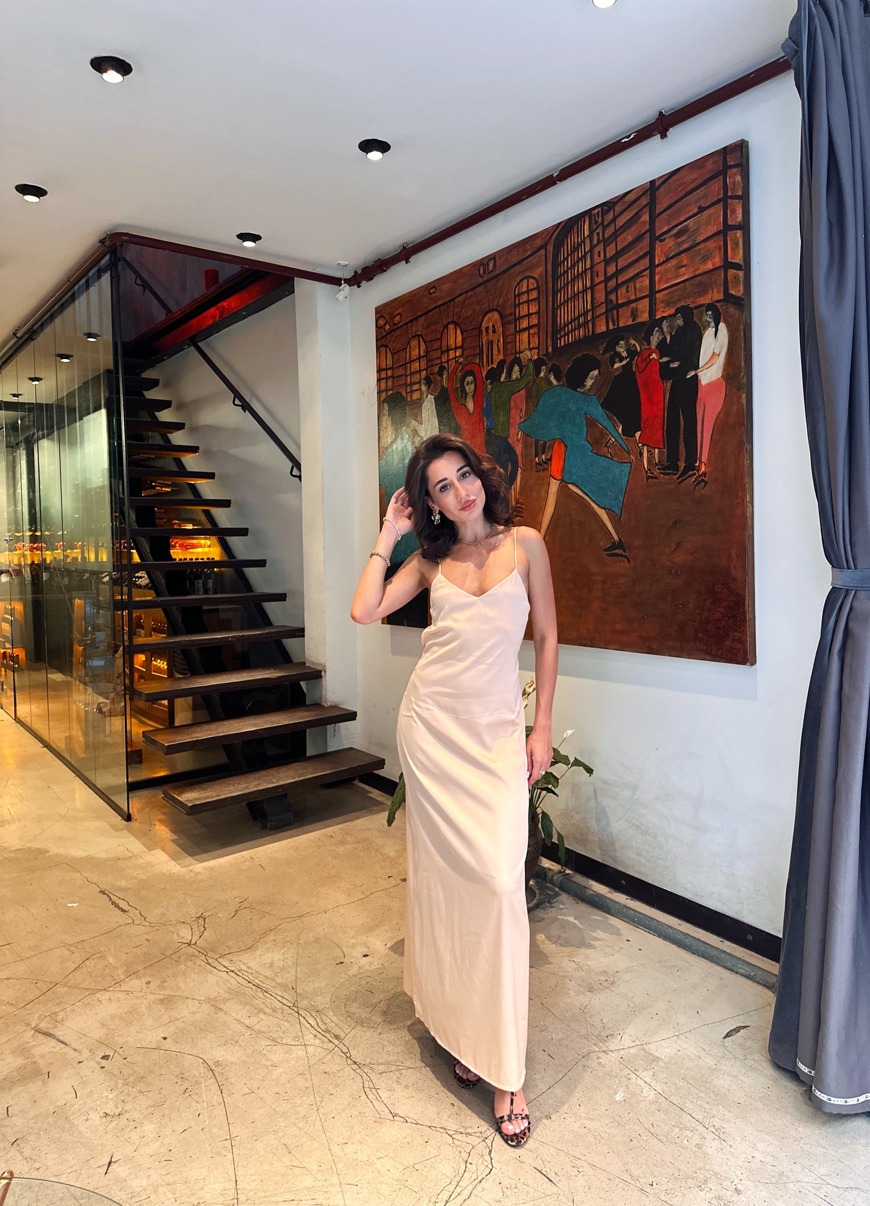 Luna Saten Elbise💖