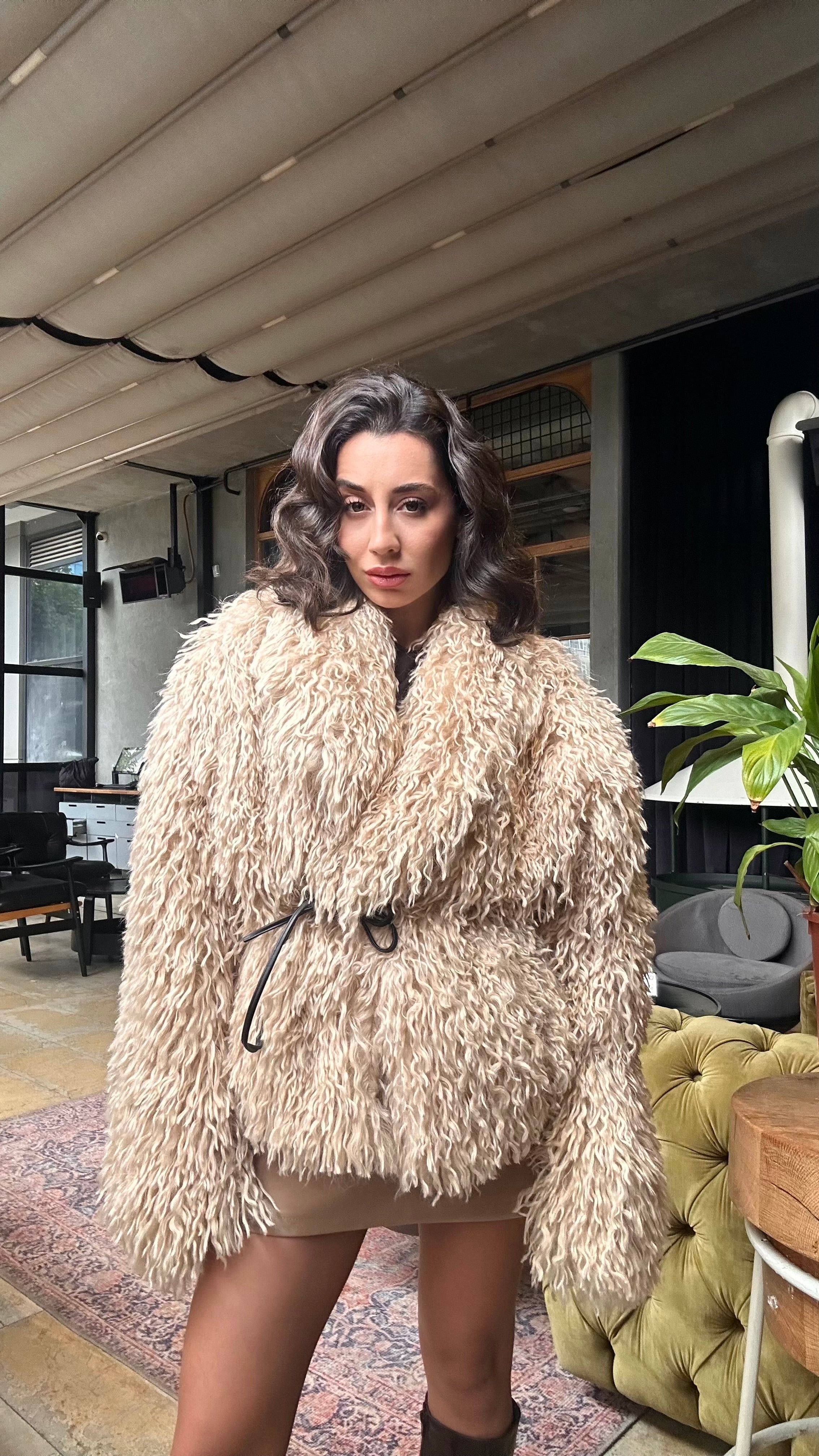 Cozy Camel Tüylü Kürk