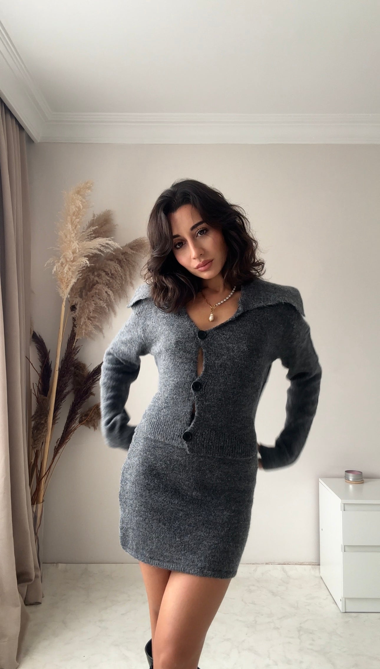 Noa Triko Hırka Etek Takım