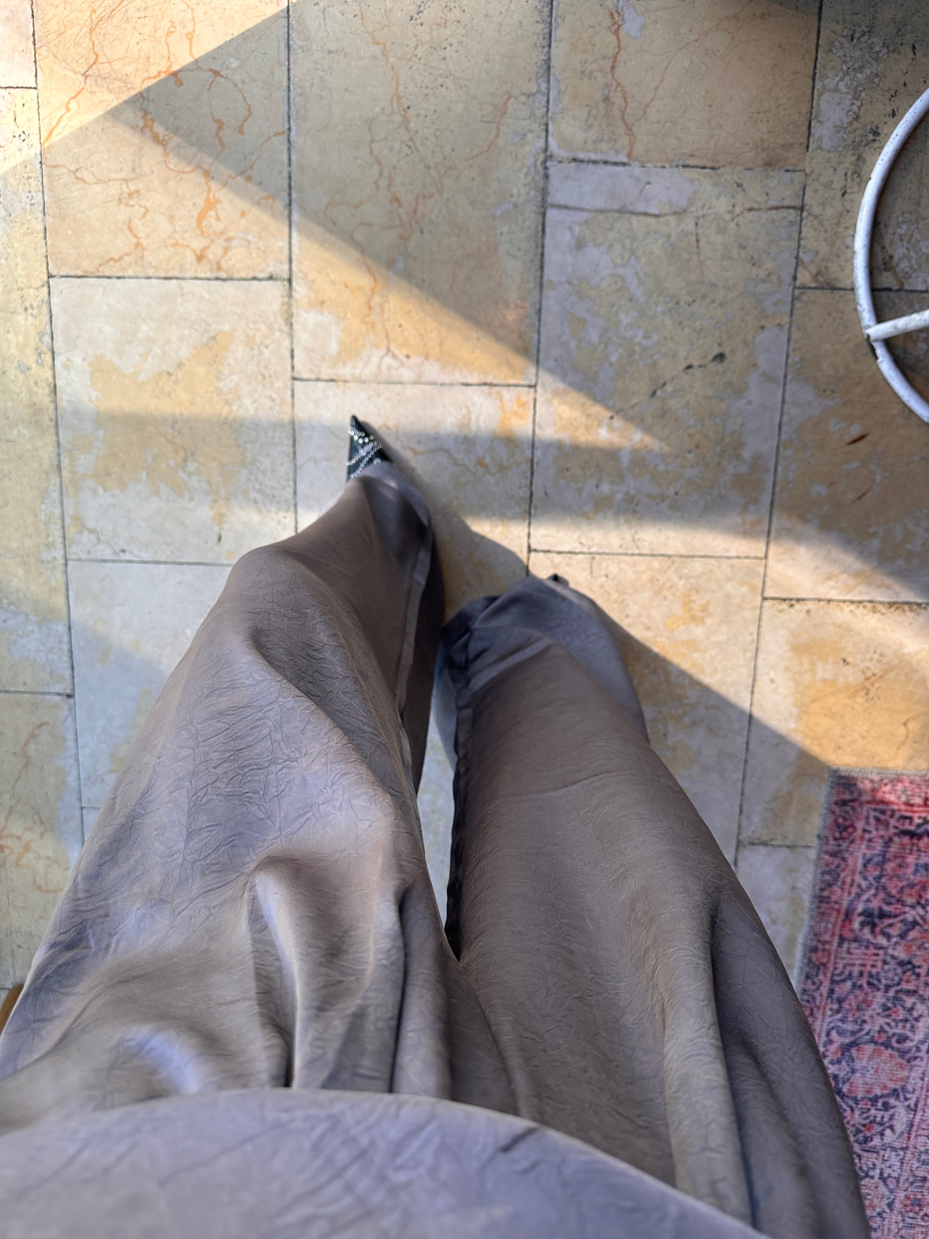 Saten Bluz Pantolon Takım
