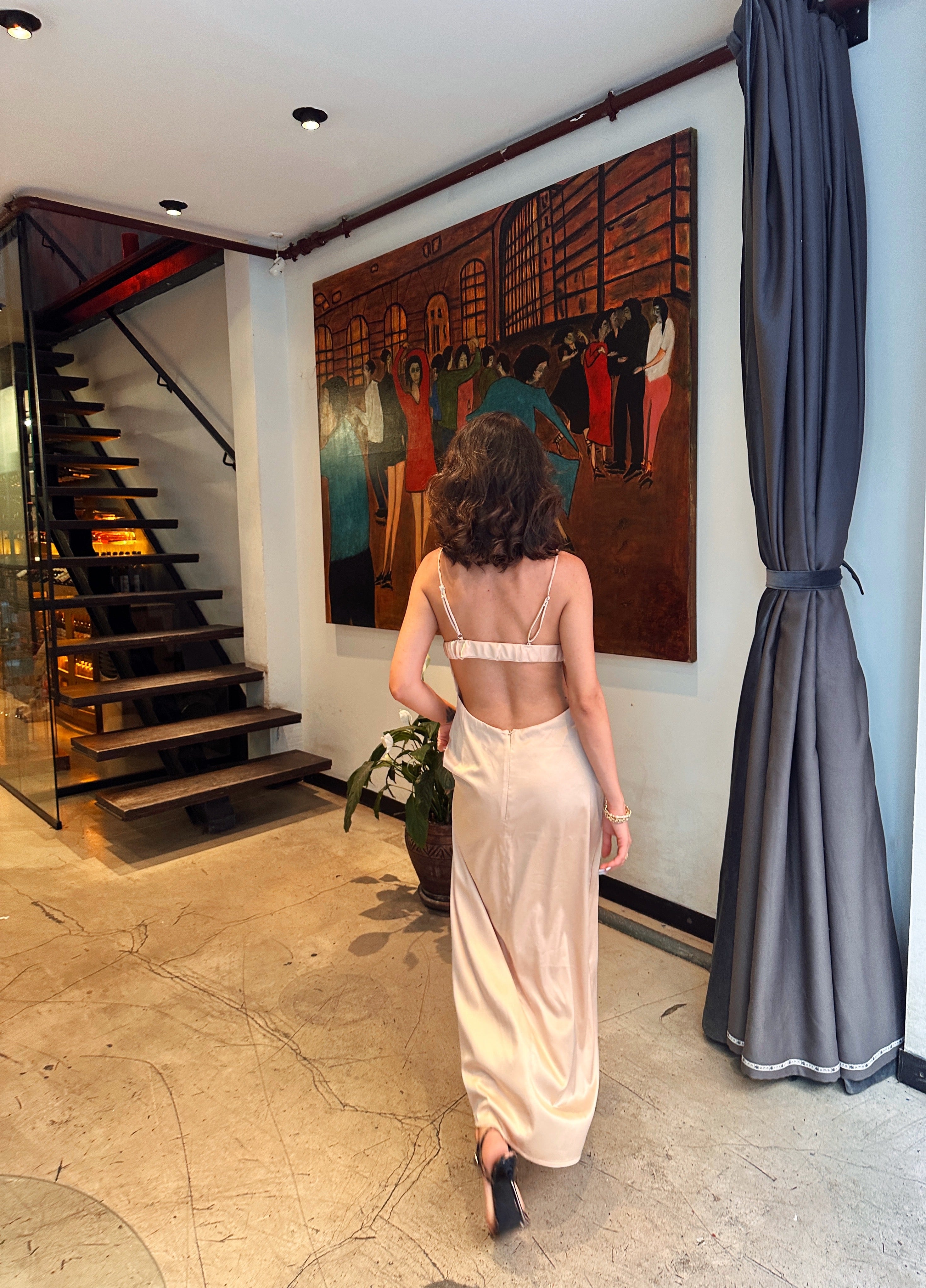 Luna Saten Elbise💖