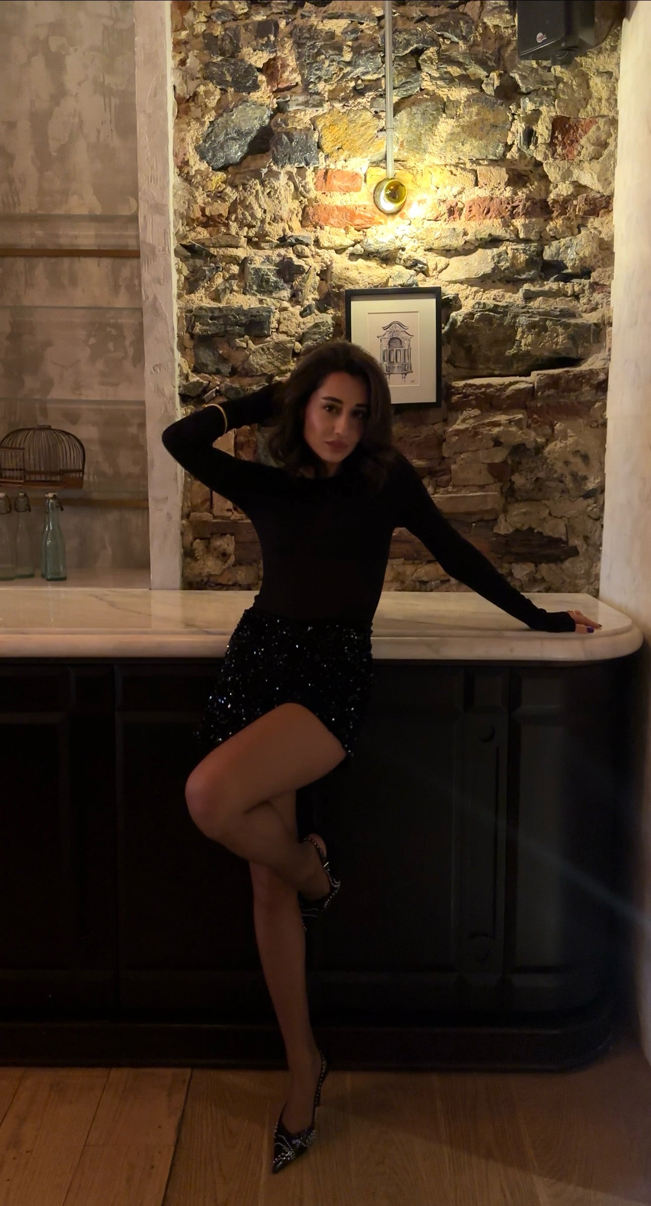 Glam Payetli Mini Şort