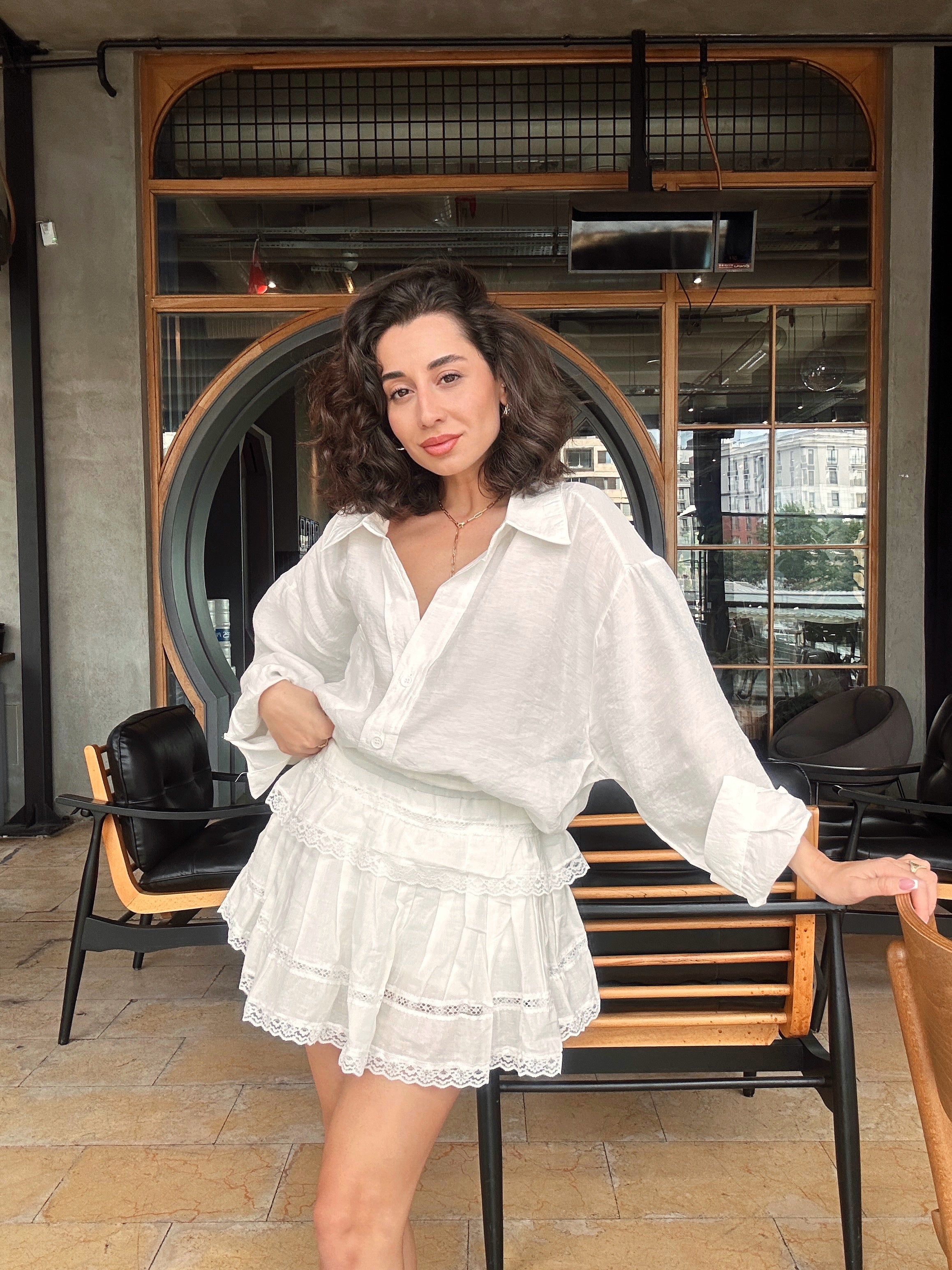 Dantel Detaylı  Etek