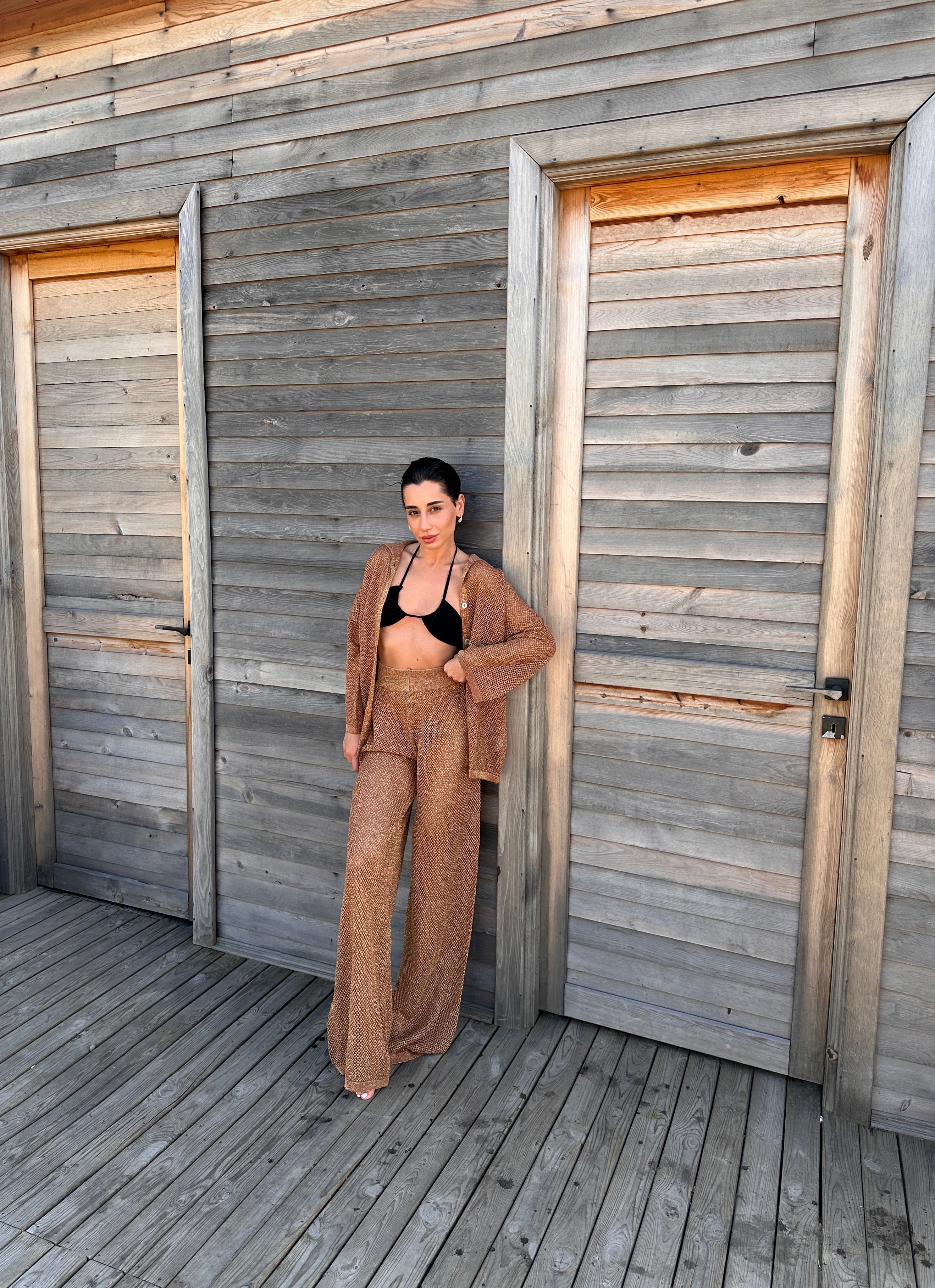 Simli Transparan İkili Takım