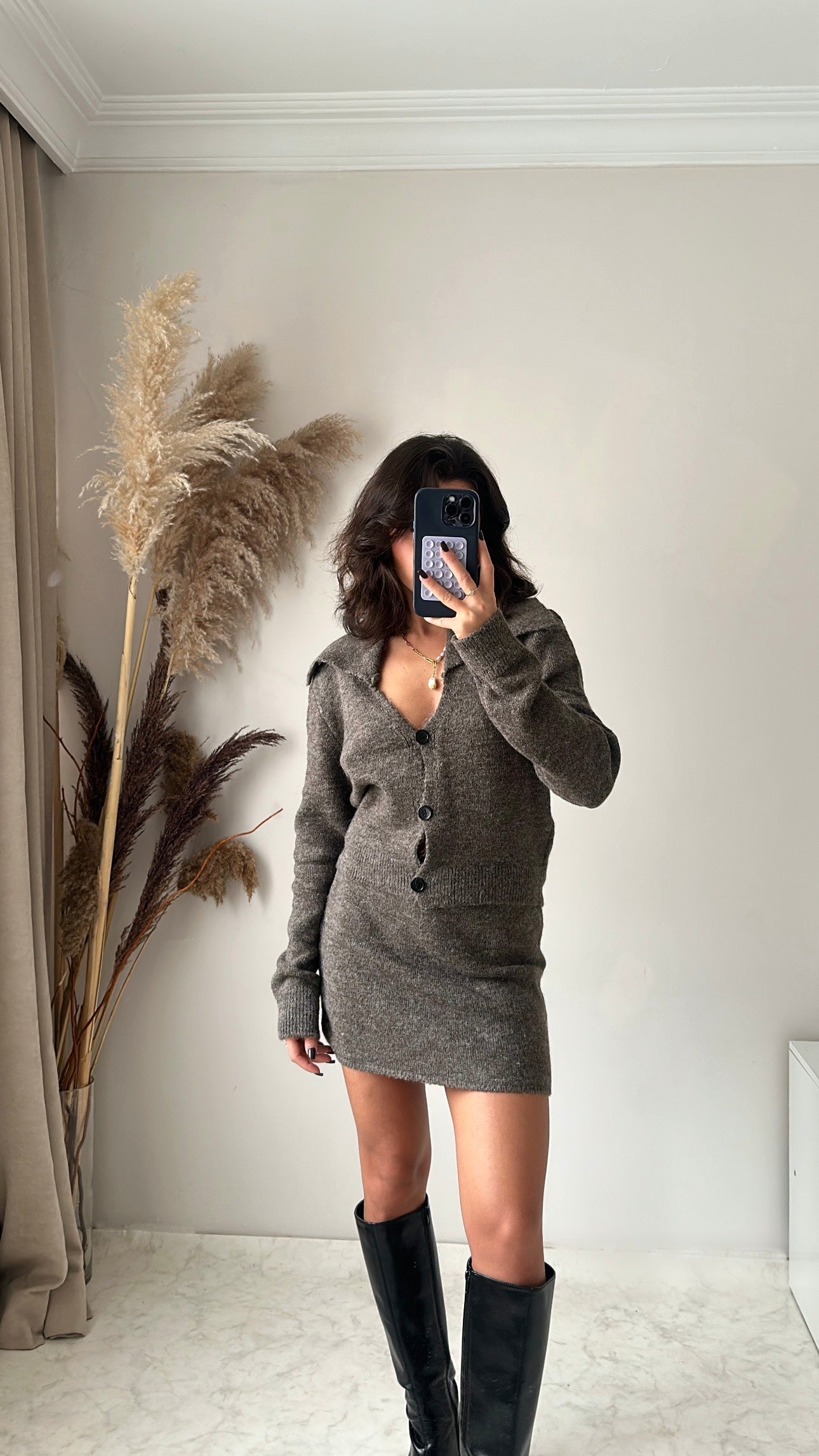 Noa Triko Hırka Etek Takım