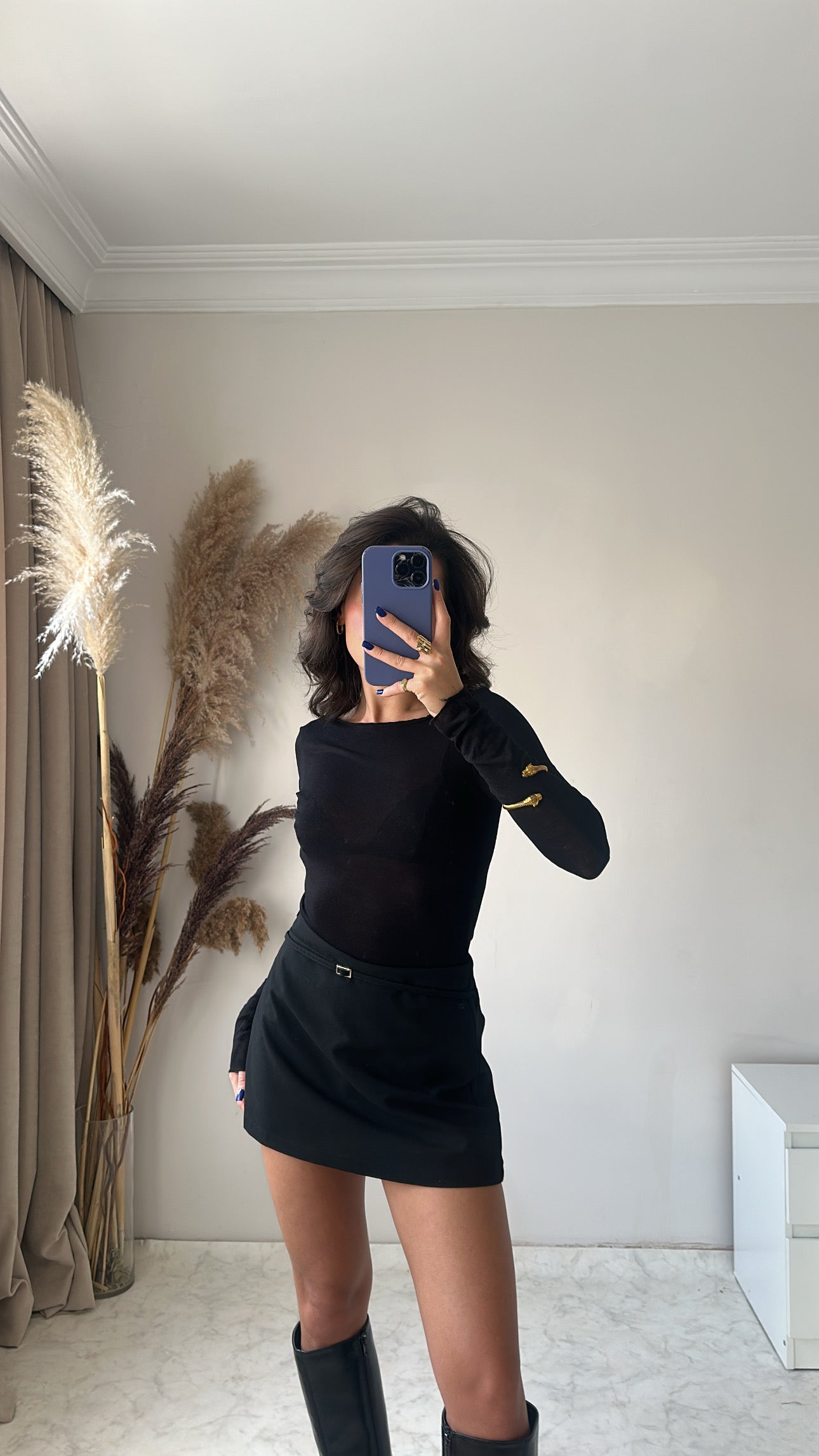 Transparan Kaşmir İpeksi Bluz