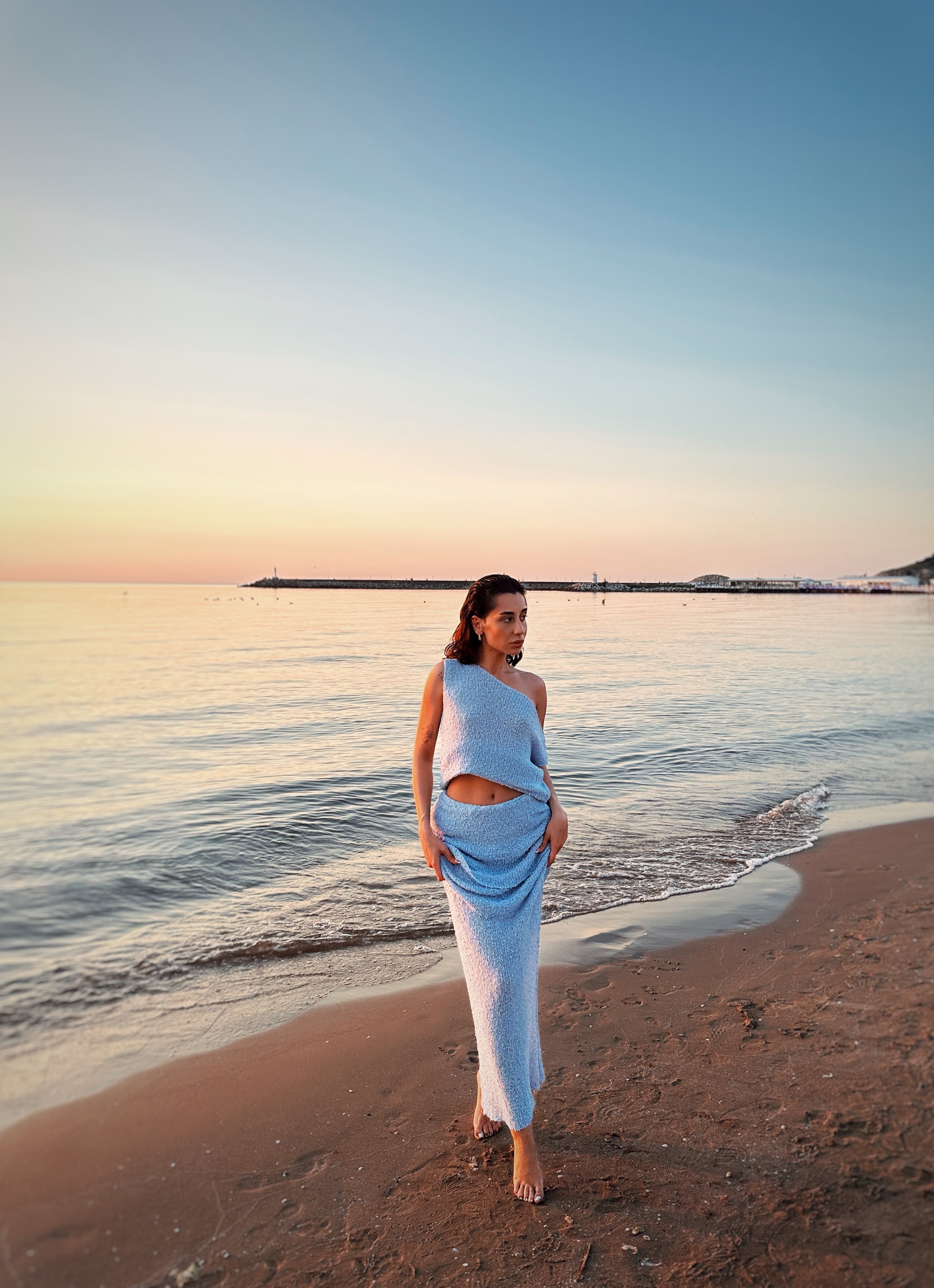 Dokulu Merserize Beach Etek Takımı💥