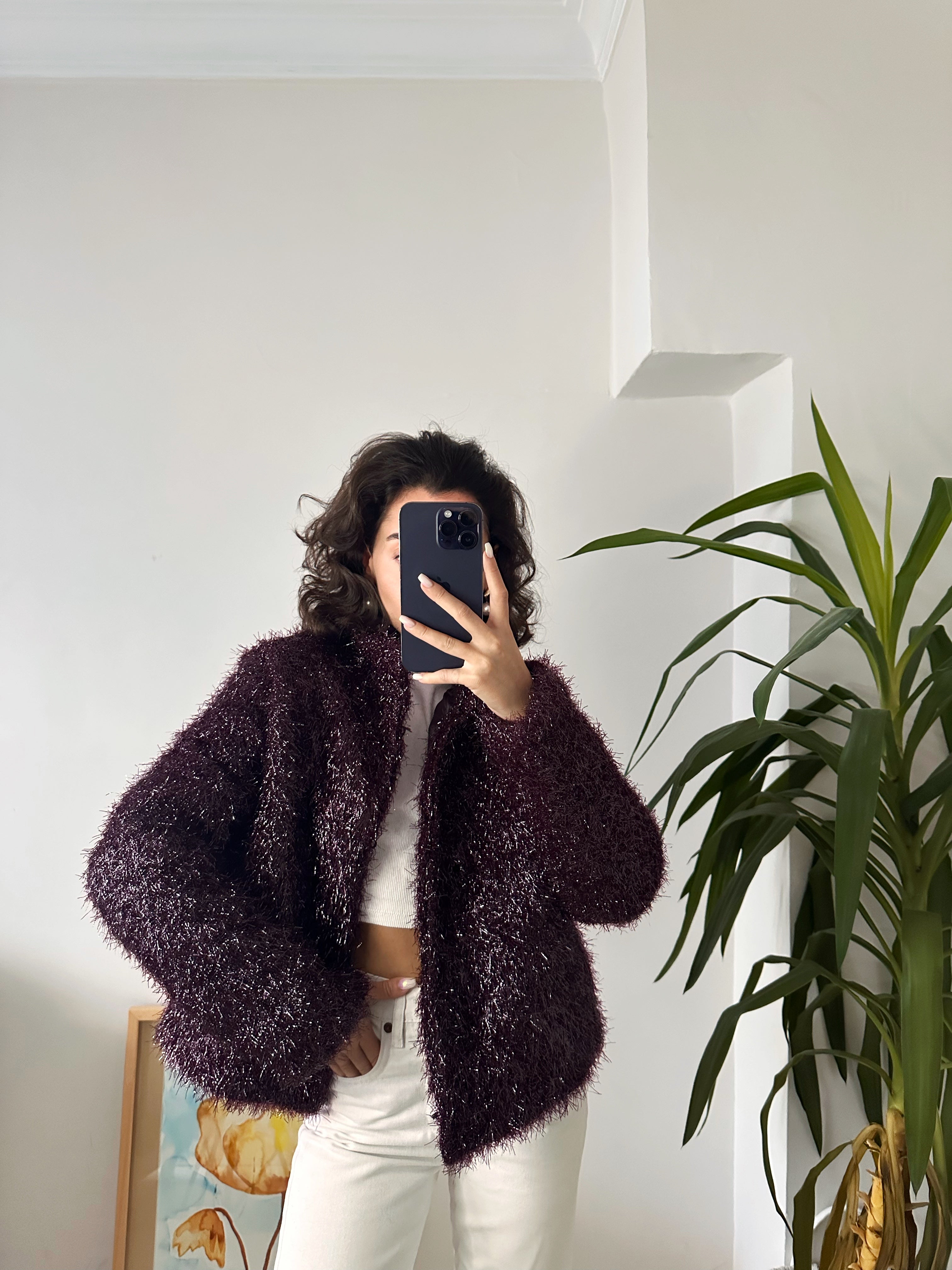 Kırçıllı Bordo Ceket