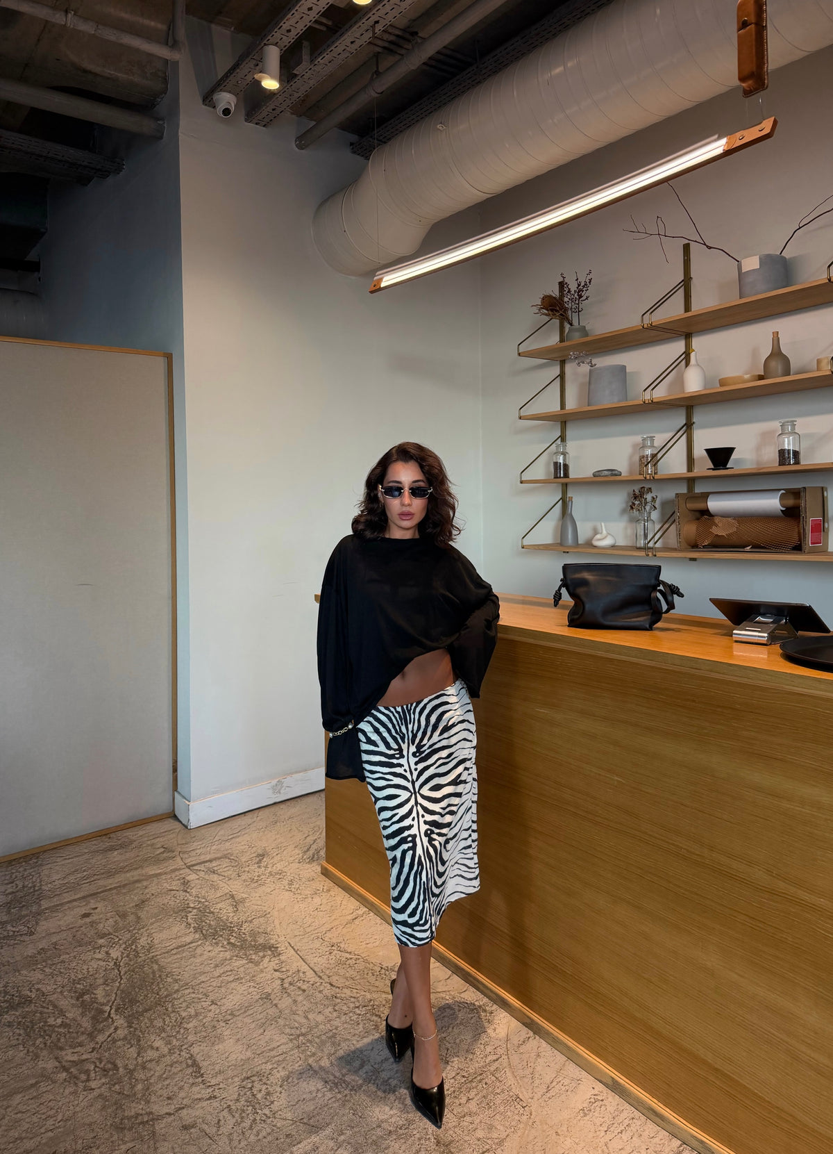 Zebra Midi Etek