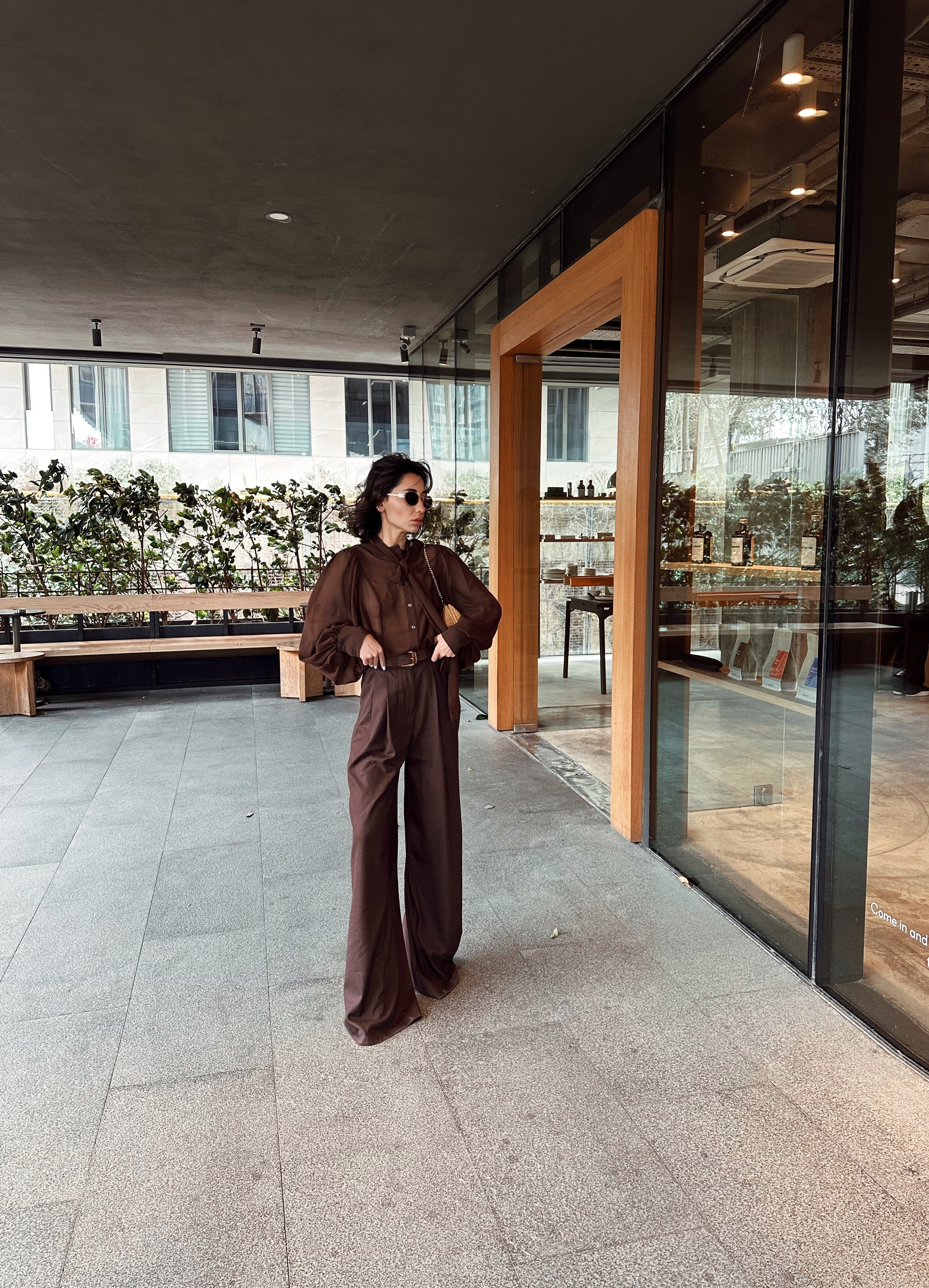 Premıum Kahverengi Palazzo