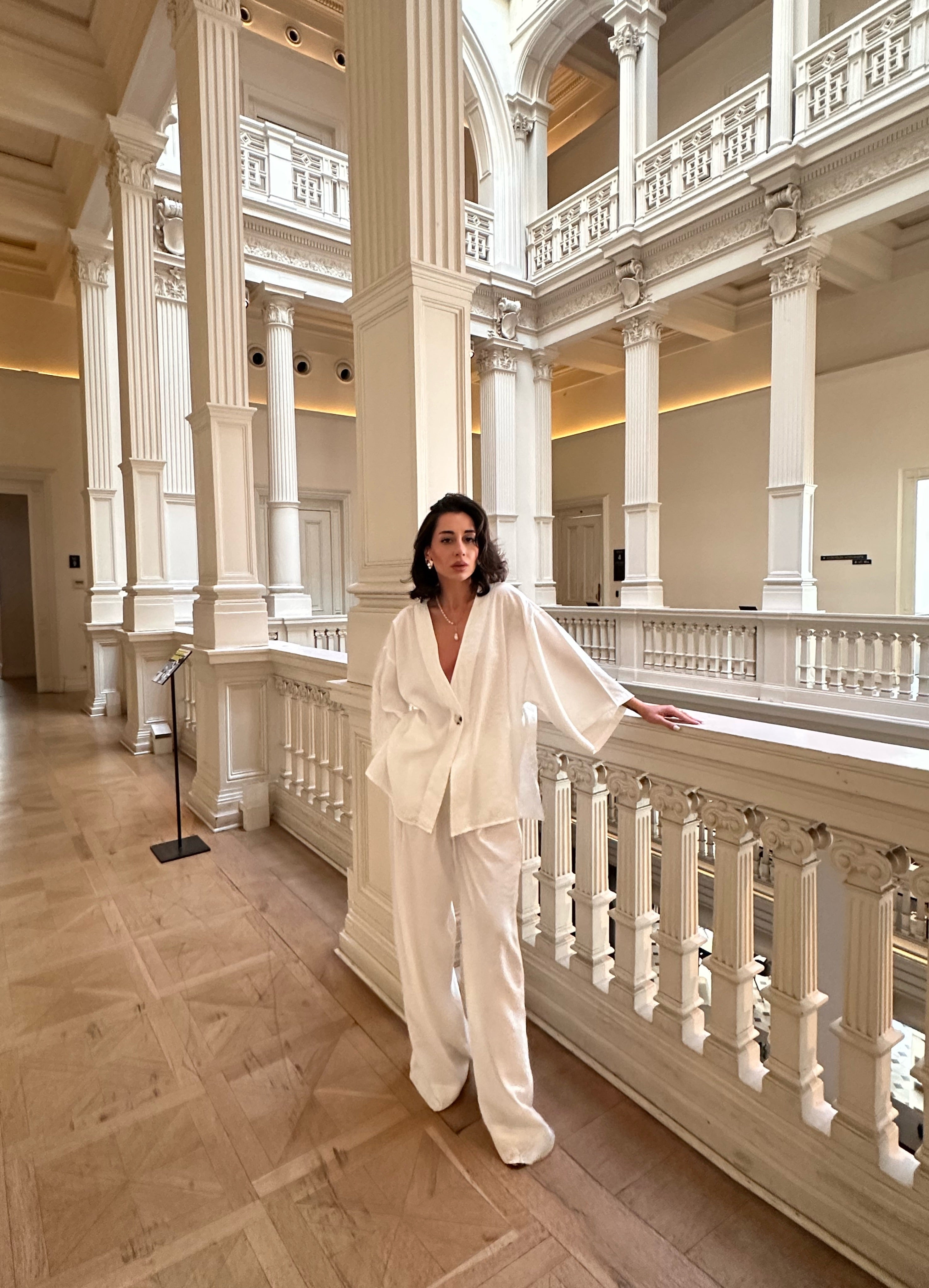 Önden Bağlamalı Bluz Pantolon Takım