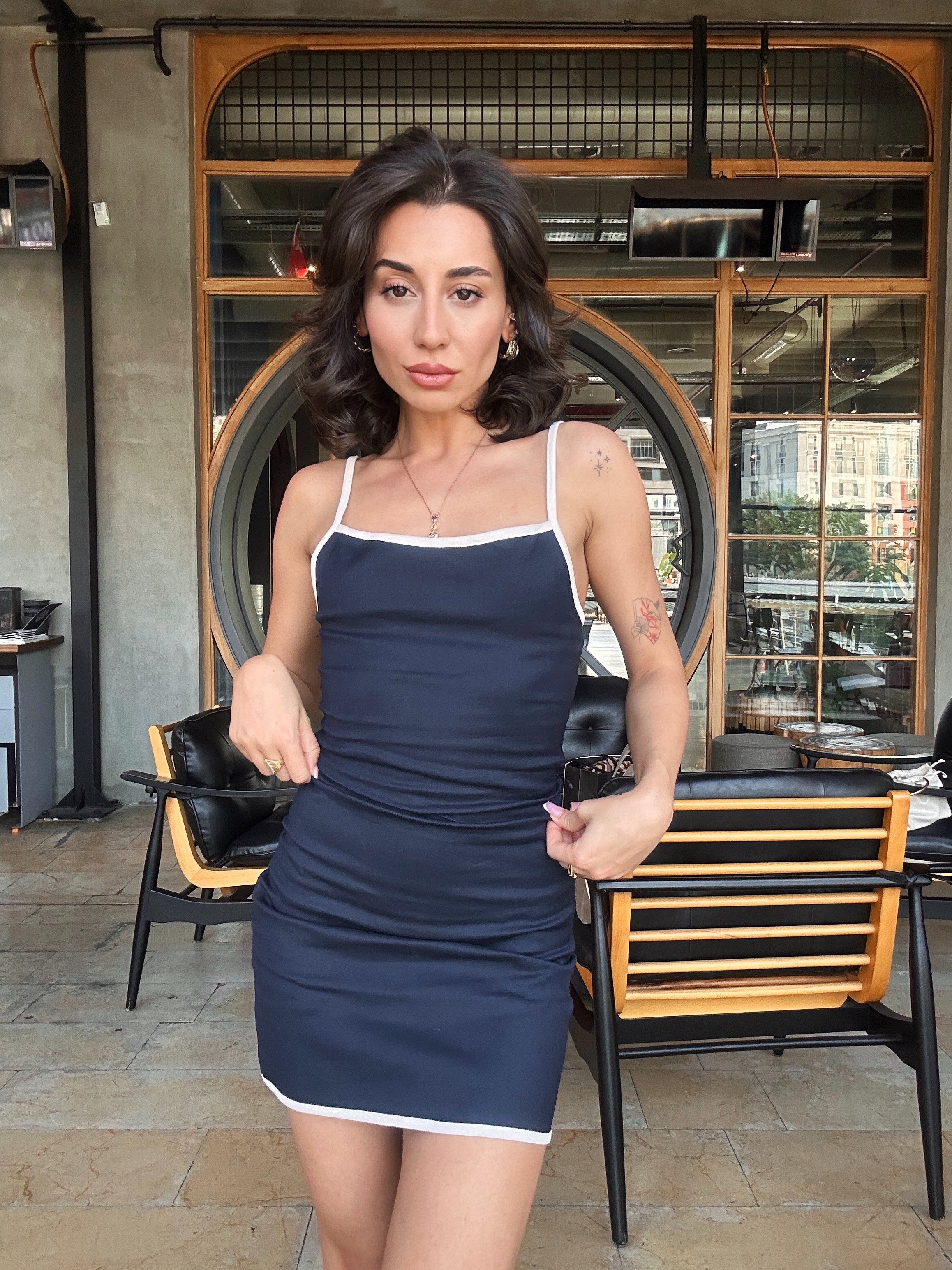 Askılı Basic Mini Elbise