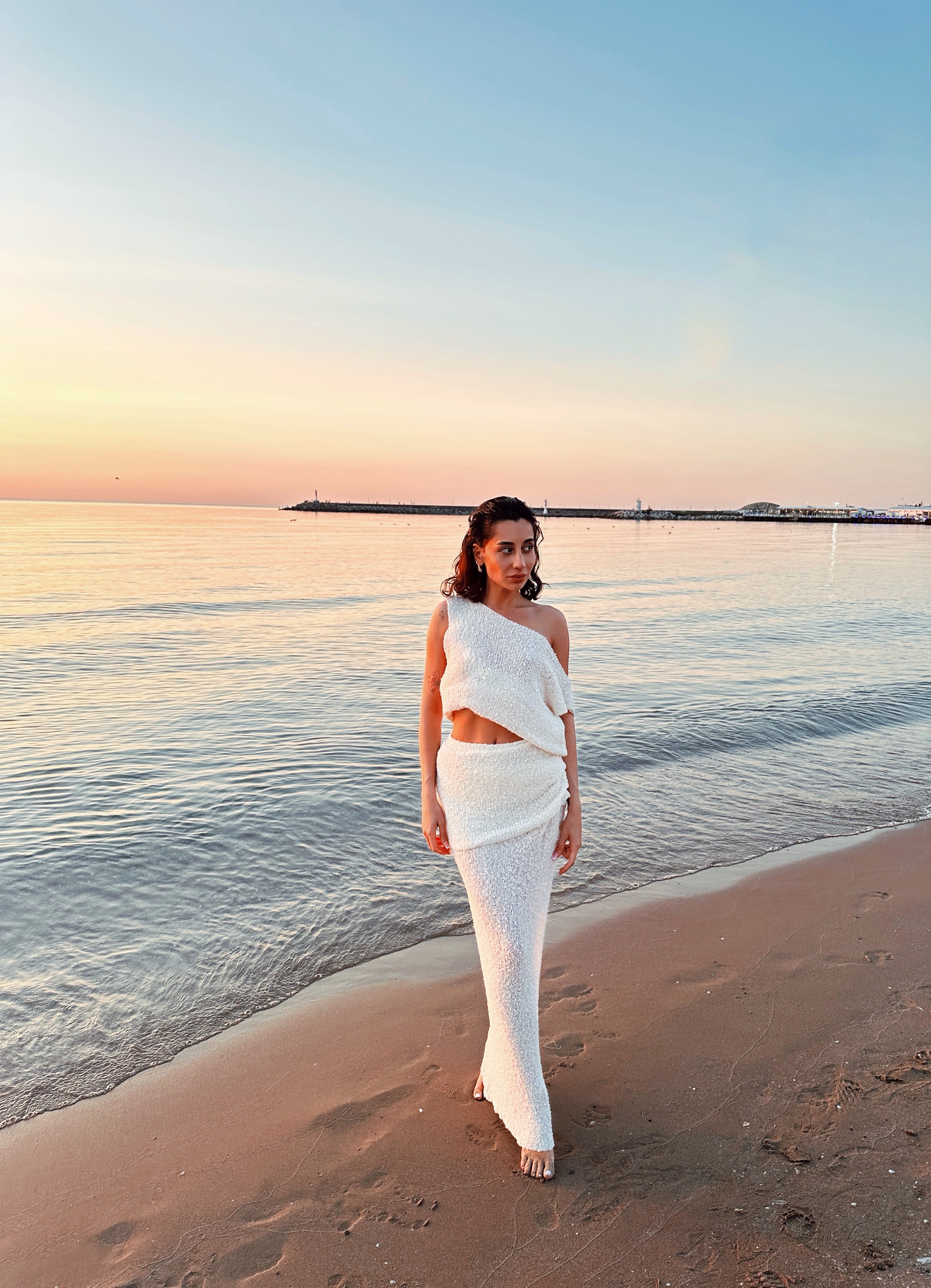 Dokulu Merserize Beach Etek Takımı💥