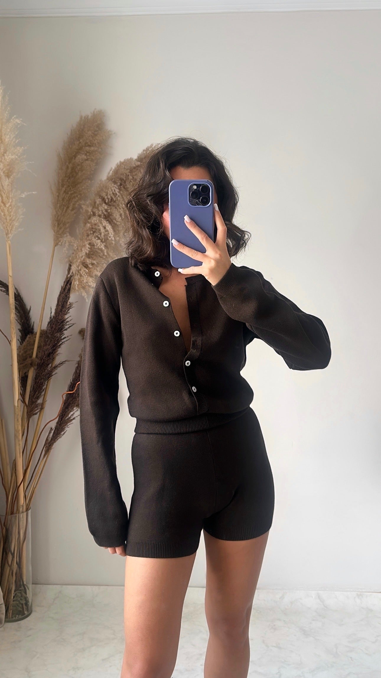 Pure Bodysuıt Şortlu Triko Takım