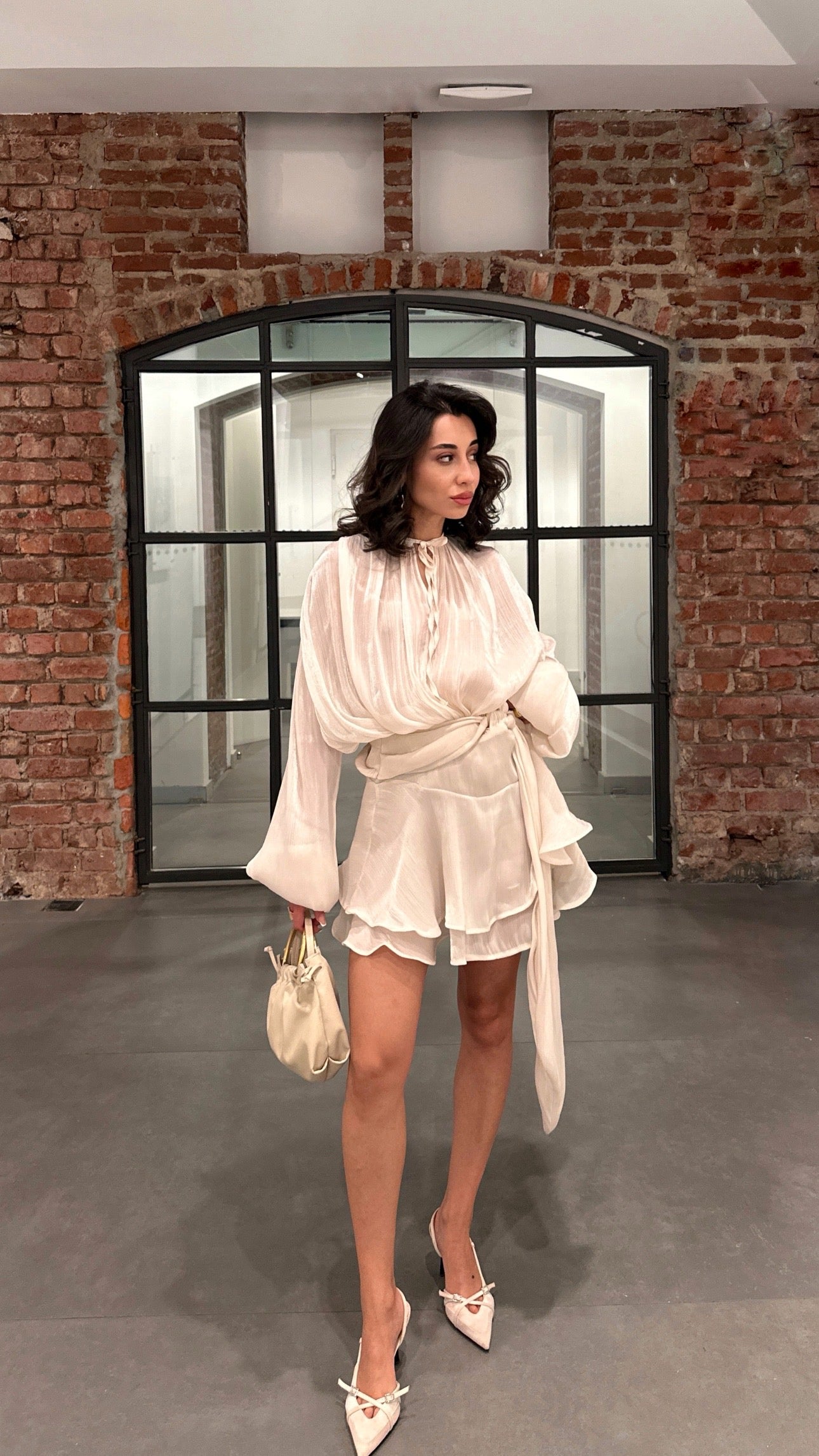 Tasarım Işıltılı Saten Elbise