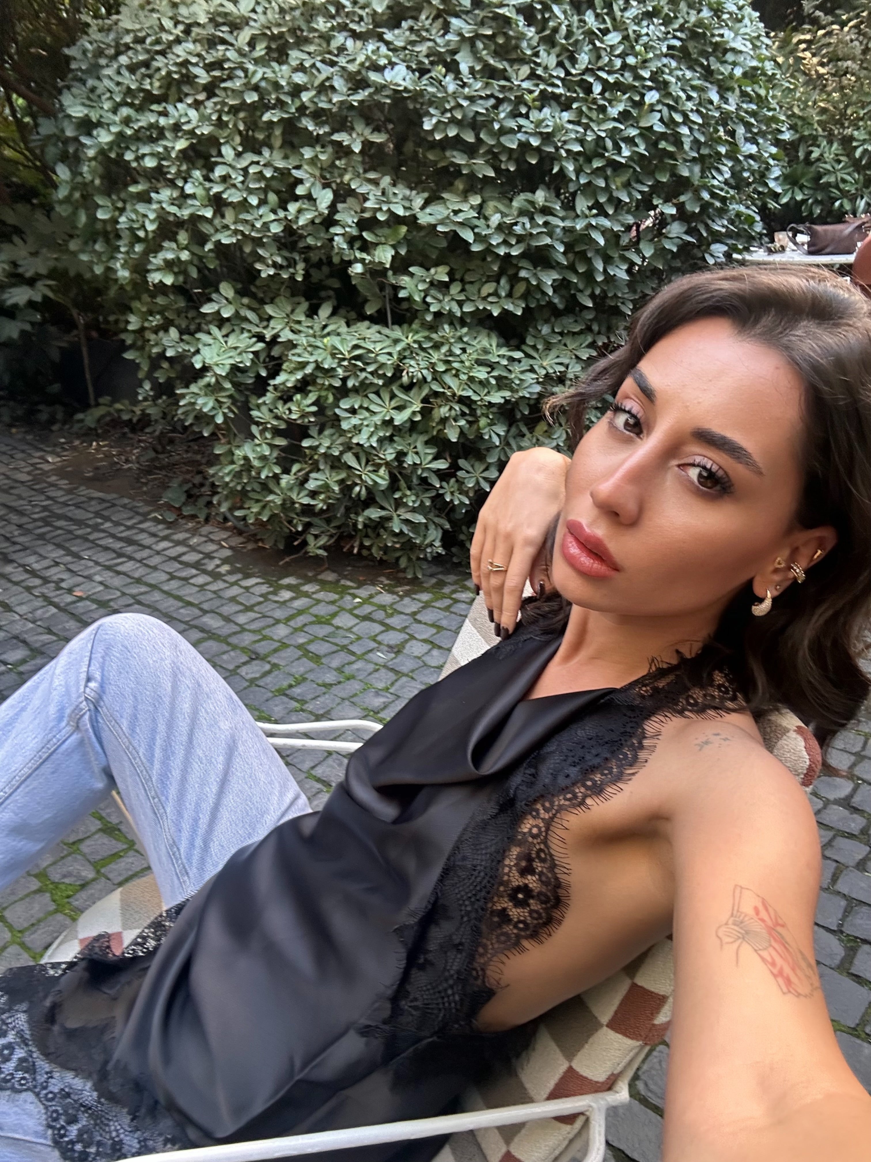 Tasarım Dantel Saten Bluz